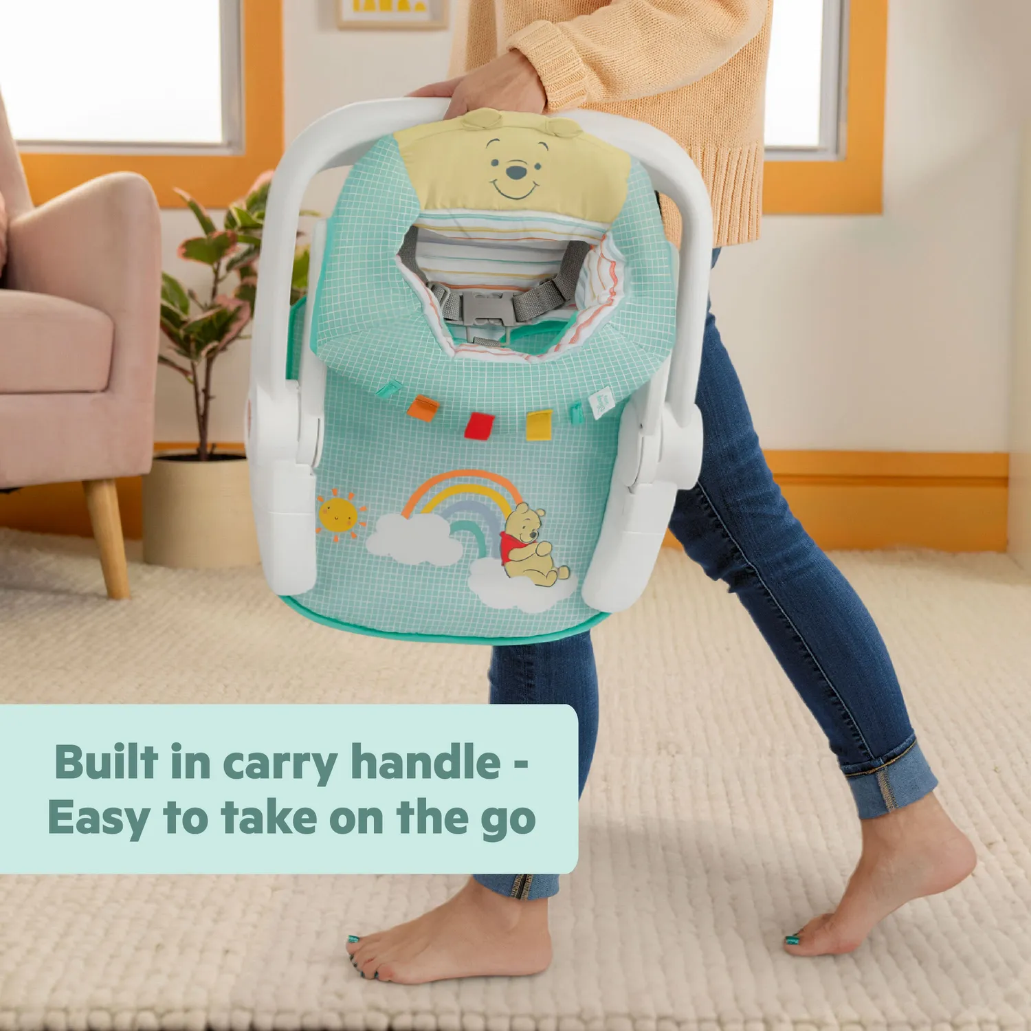 Bright Starts Winnie the Pooh Learn-to-Sit Bodensitz Teal 2-Positionen