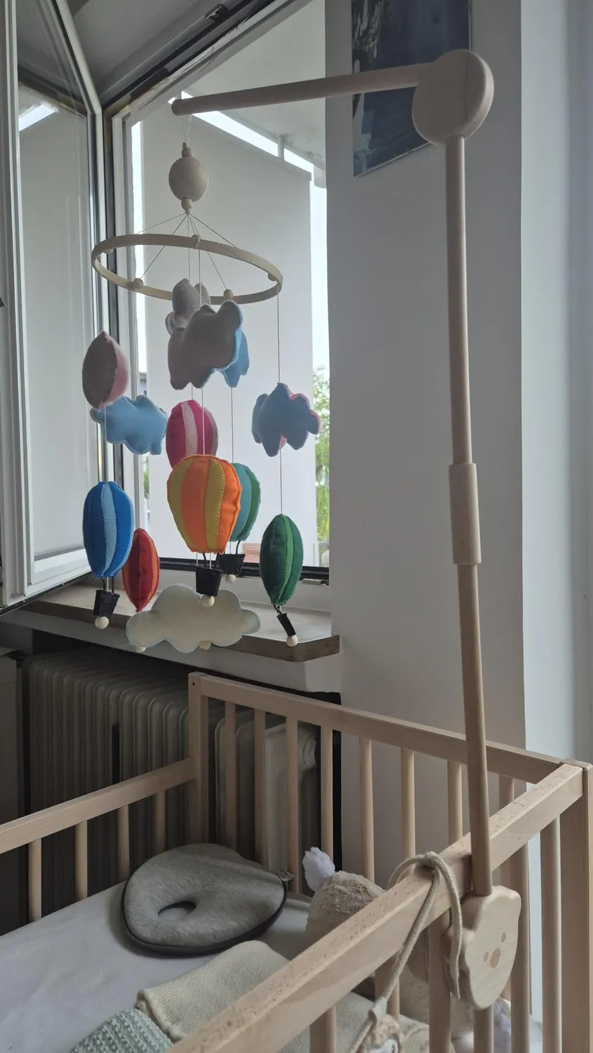 let's make Bär Mobile-Halter Holz höhenverstellbar