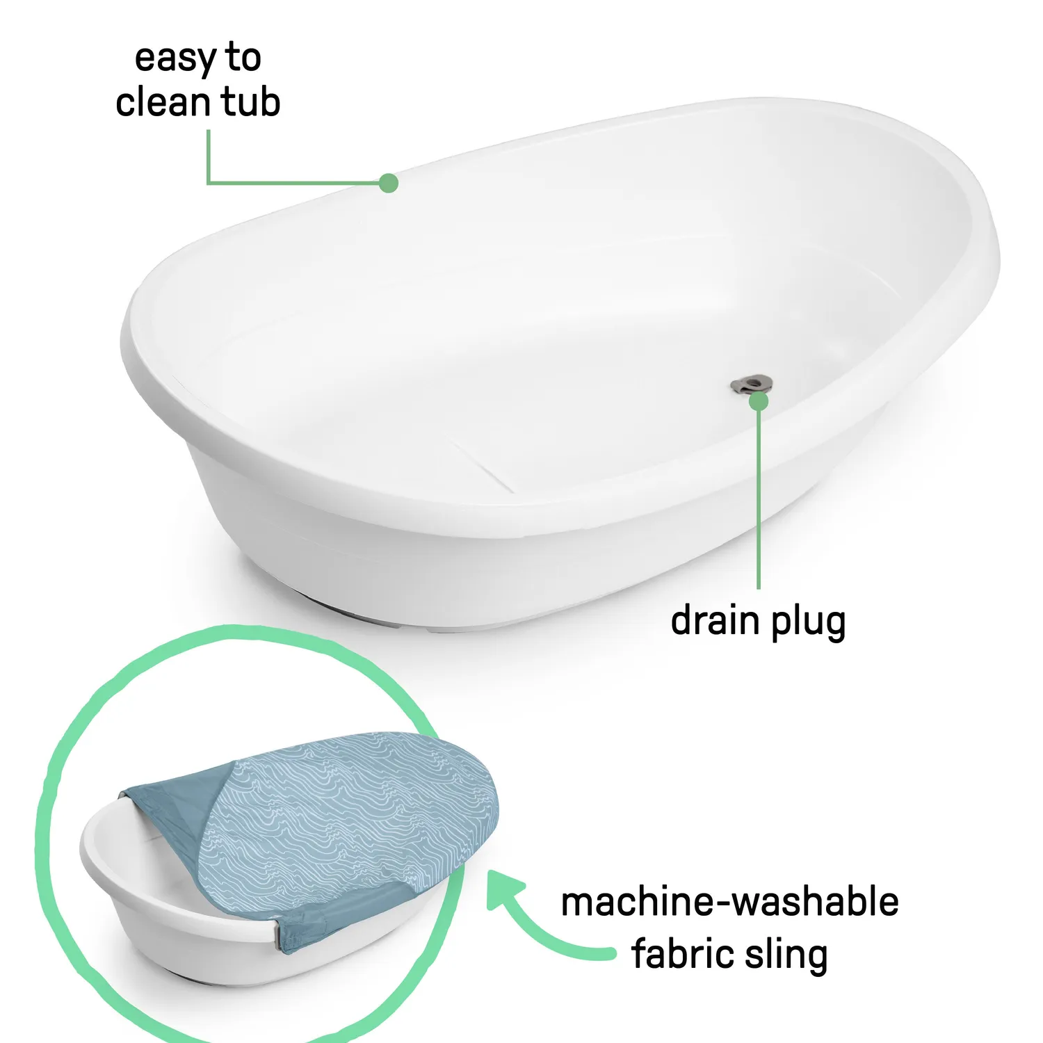 Ingenuity Full Comfort 3-in-1 Babybadewanne mit Einsatz