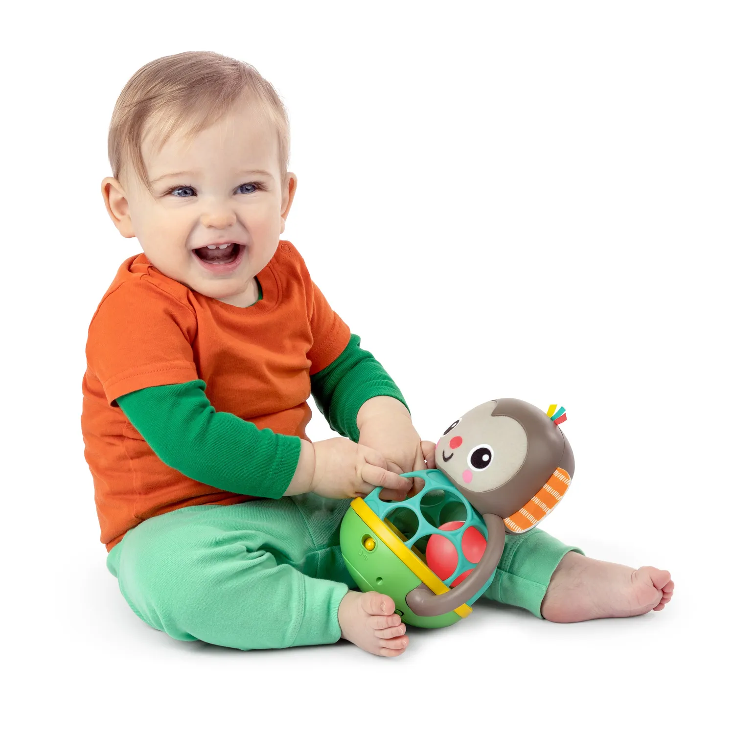 Bright Starts Grab & Giggle Monkey Babyspielzeug mit Licht