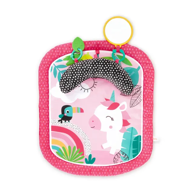 Bright Starts Rainbow Tropics Spielmatte Bauchlage mit Kissen