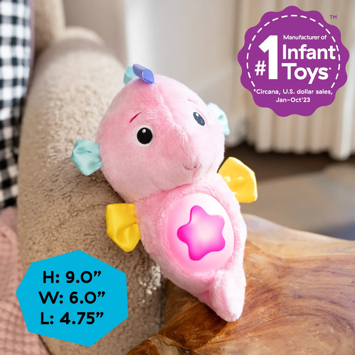 Baby Einstein Sea Dreams Seepferdchen Plüsch Rosa mit Musik