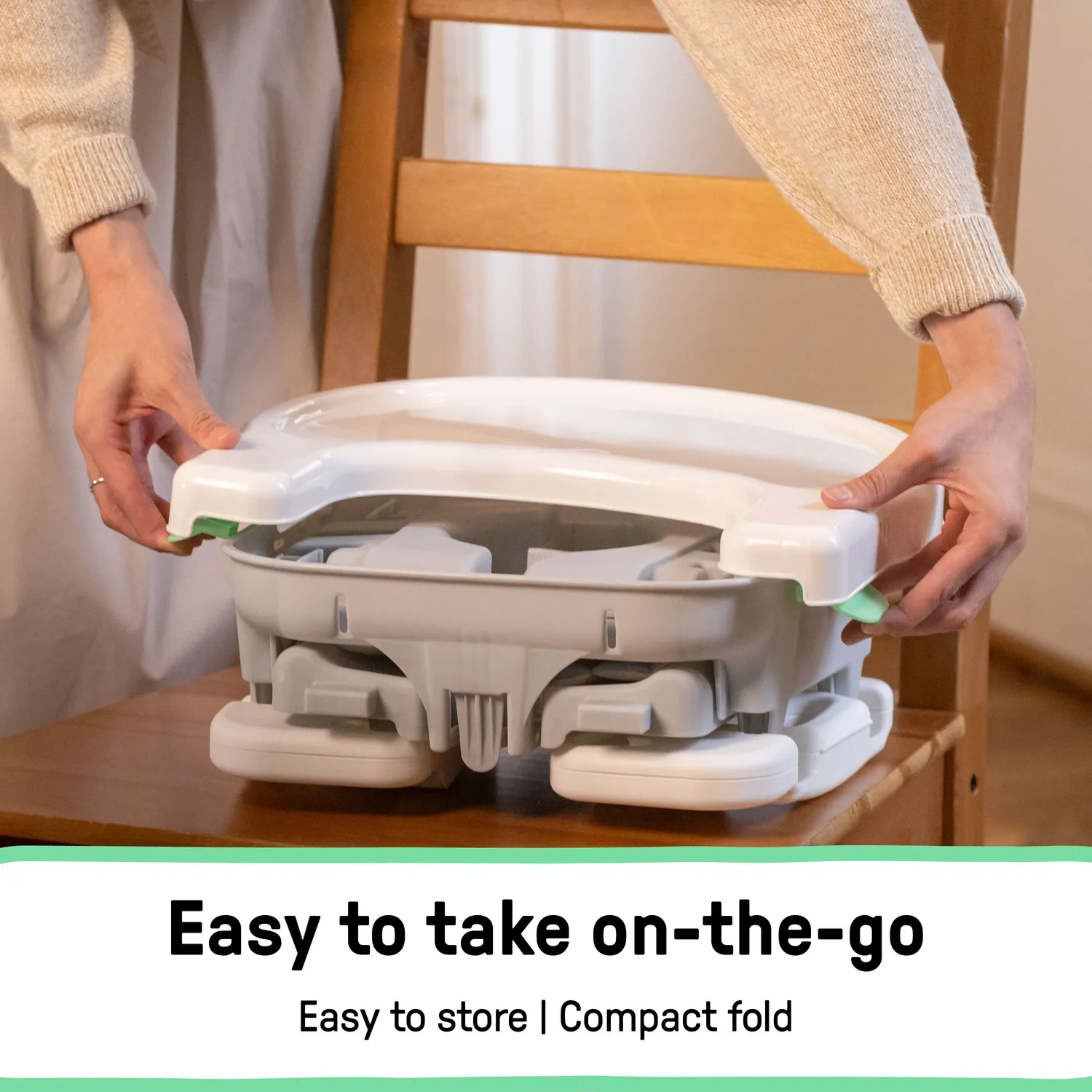 Ingenuity Deluxe Comfort Folding Sitzerhöhung grau