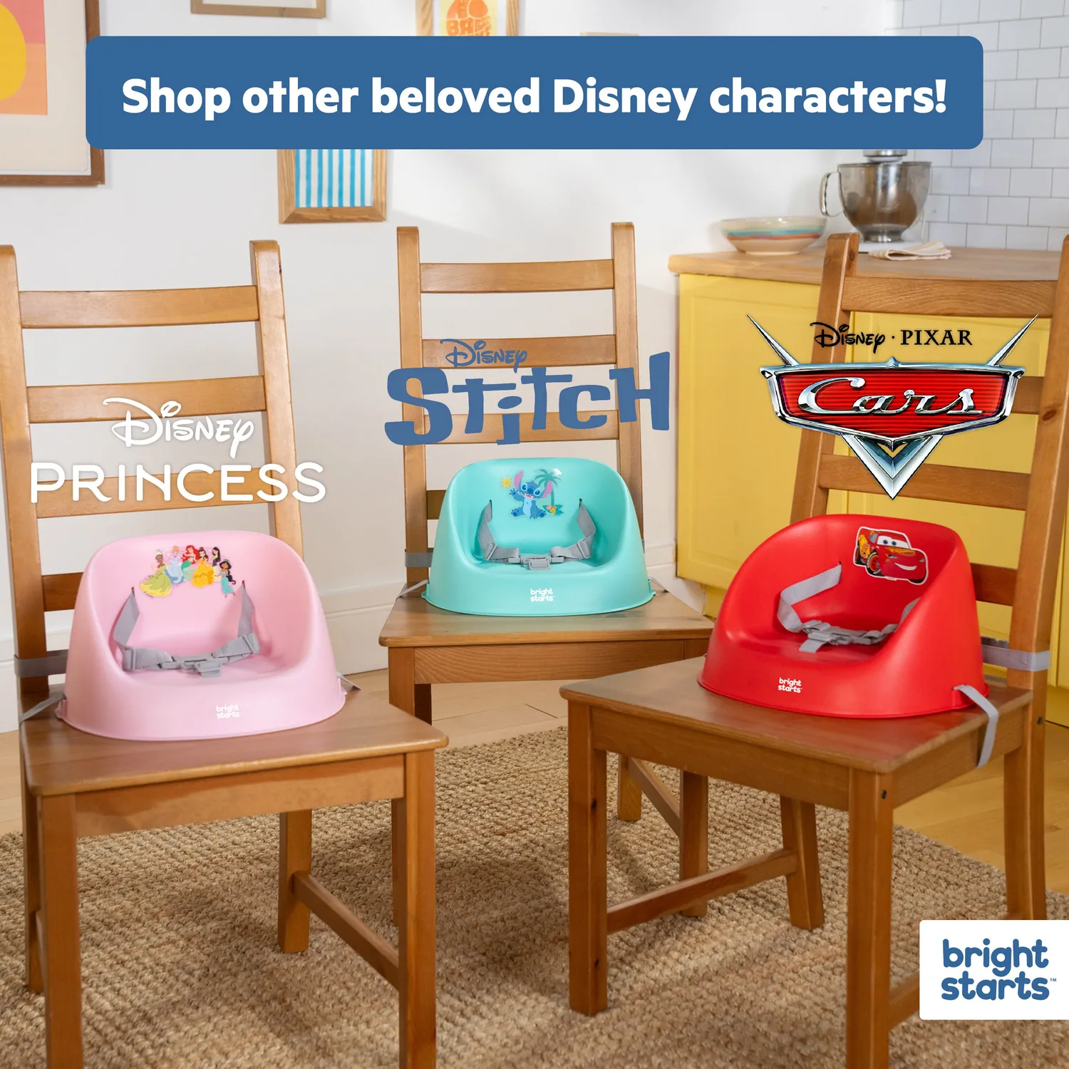 Bright Starts Disney Baby My Spot Booster Sitzerhöhung Stitch Hellblau