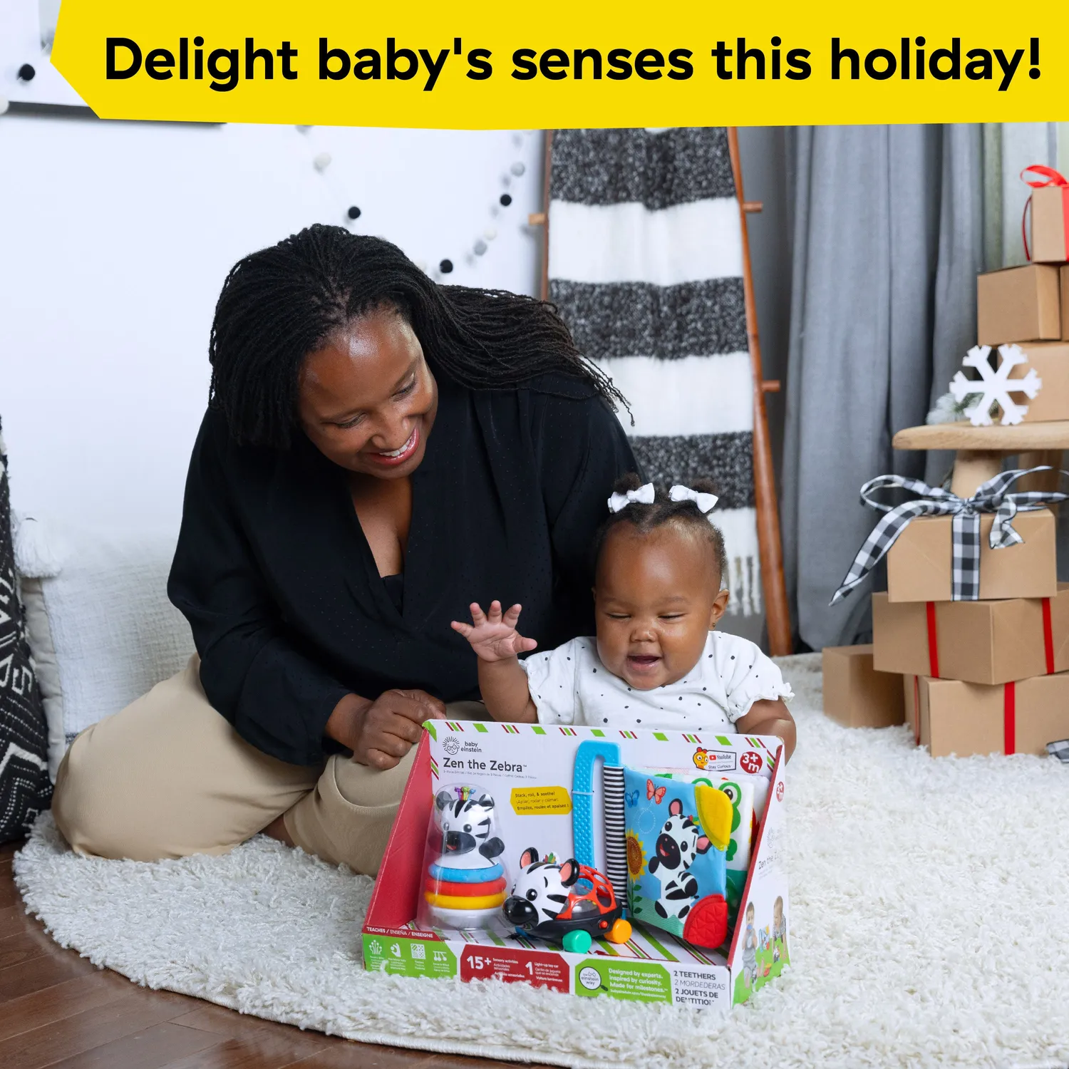 Baby Einstein Zen the Zebra Geschenkset 3-teilig ab 3 Monate