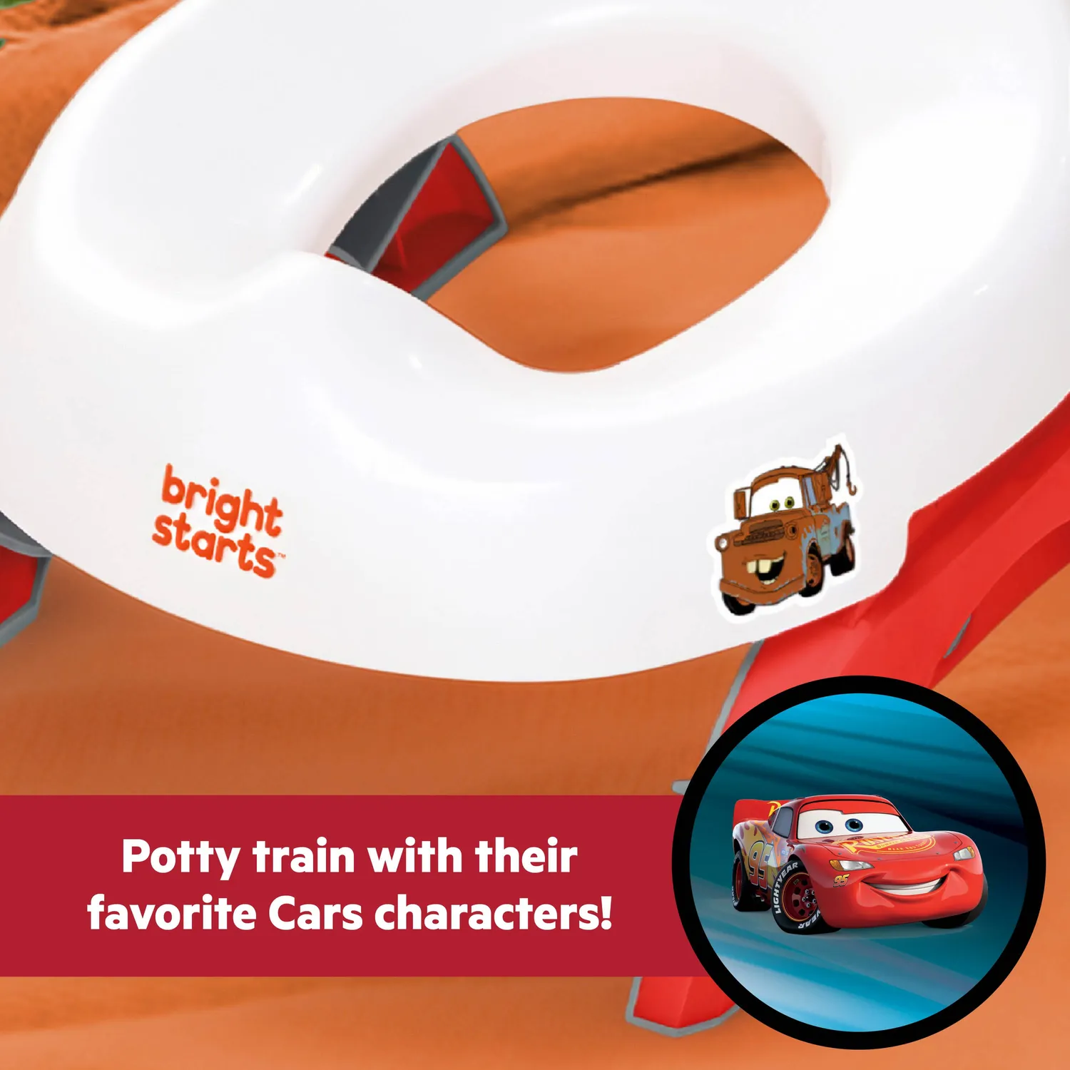 Bright Starts Cars 2-in-1 My Travel Potty Reisetöpfchen Rot