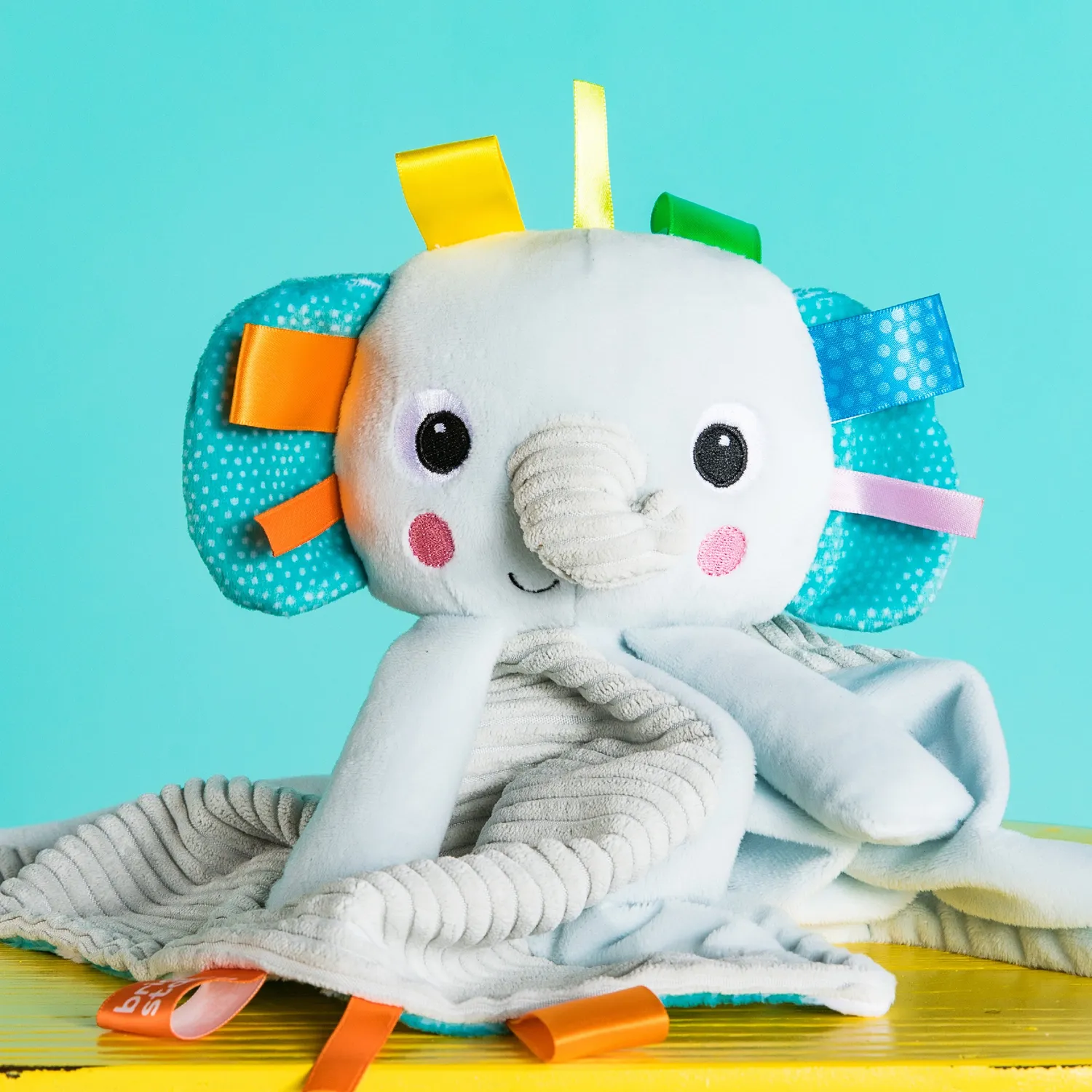 Bright Starts Cuddle n Tags Schmusetuch Elefant zweiseitig