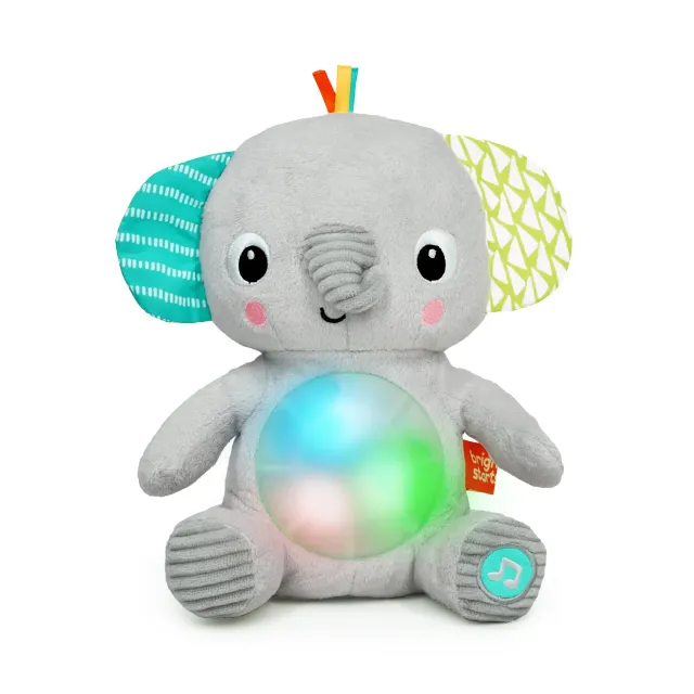 Bright Starts Hug-a-bye Baby Elefant Kuscheltier mit Licht & Musik