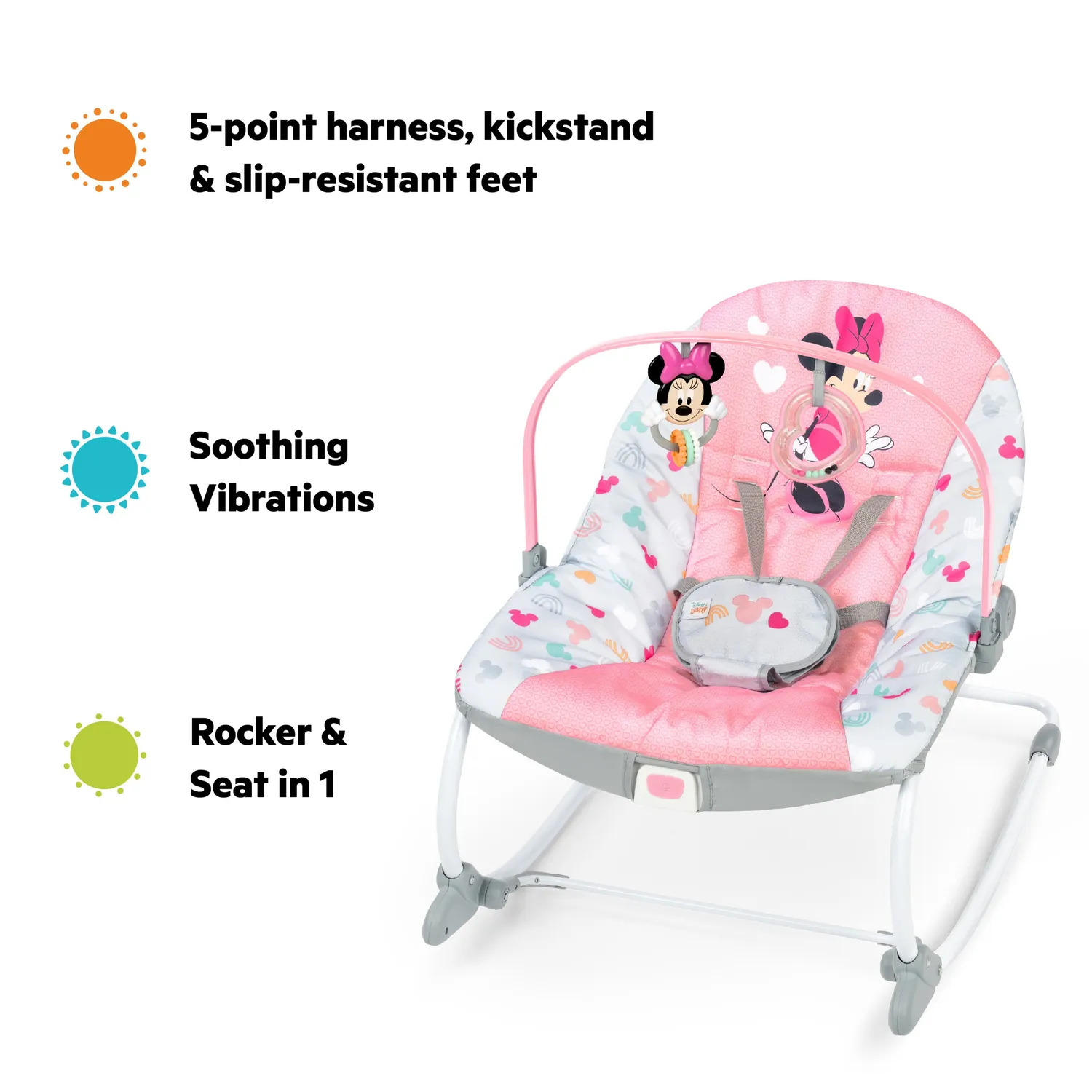 Disney Baby Minnie Mouse Forever Besties Babyliege Vibration