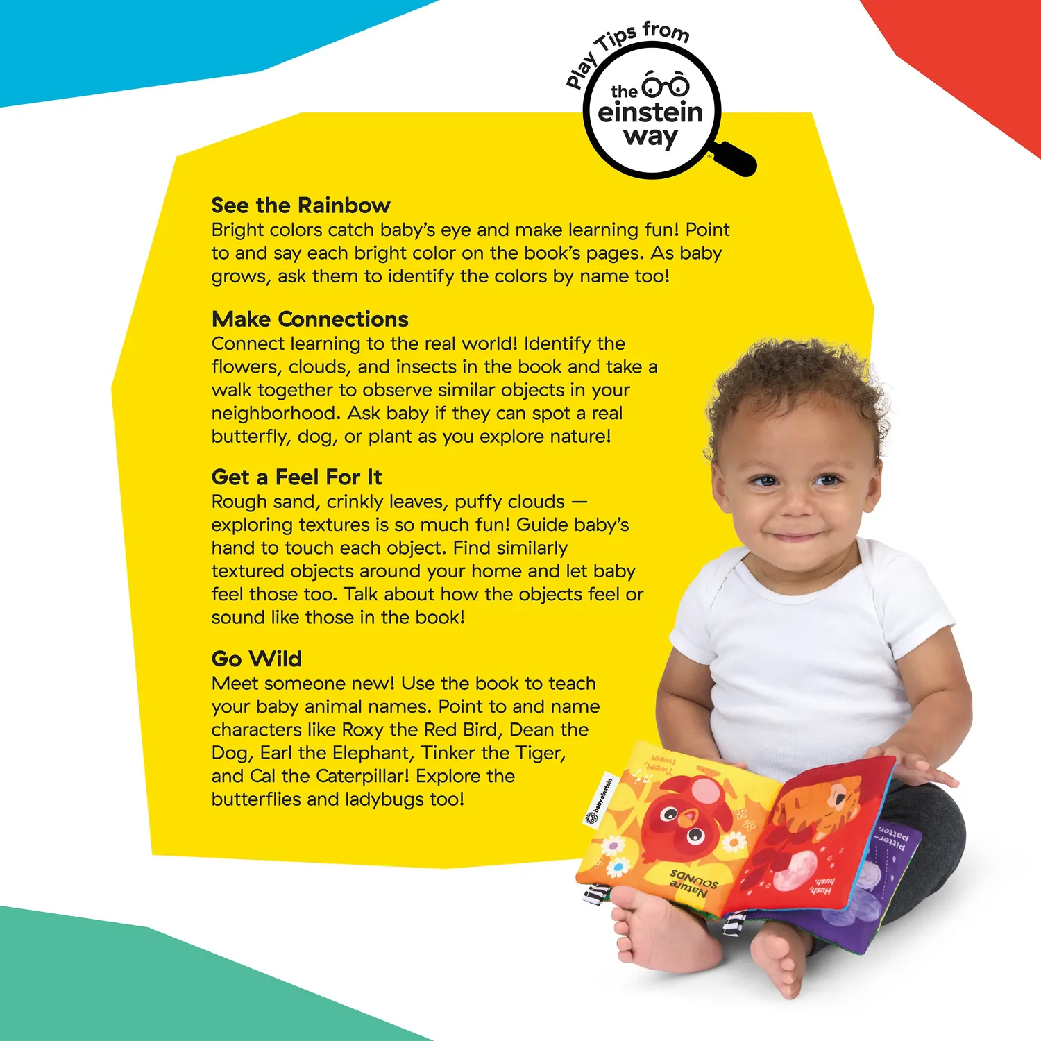 Baby Einstein Nature Sounds Stoffbuch Softbuch mit Rassel ab 0 Monate