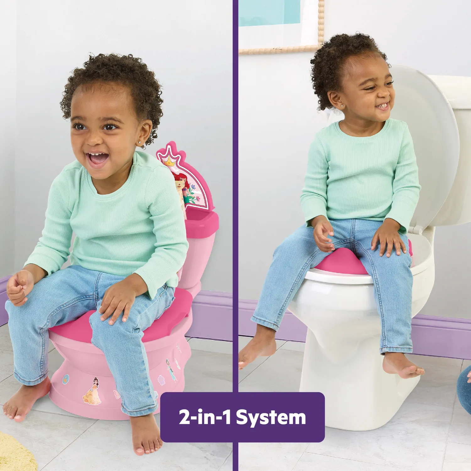 Disney Princess My Size Potty 2-in-1 Töpfchen Rosa mit Sound