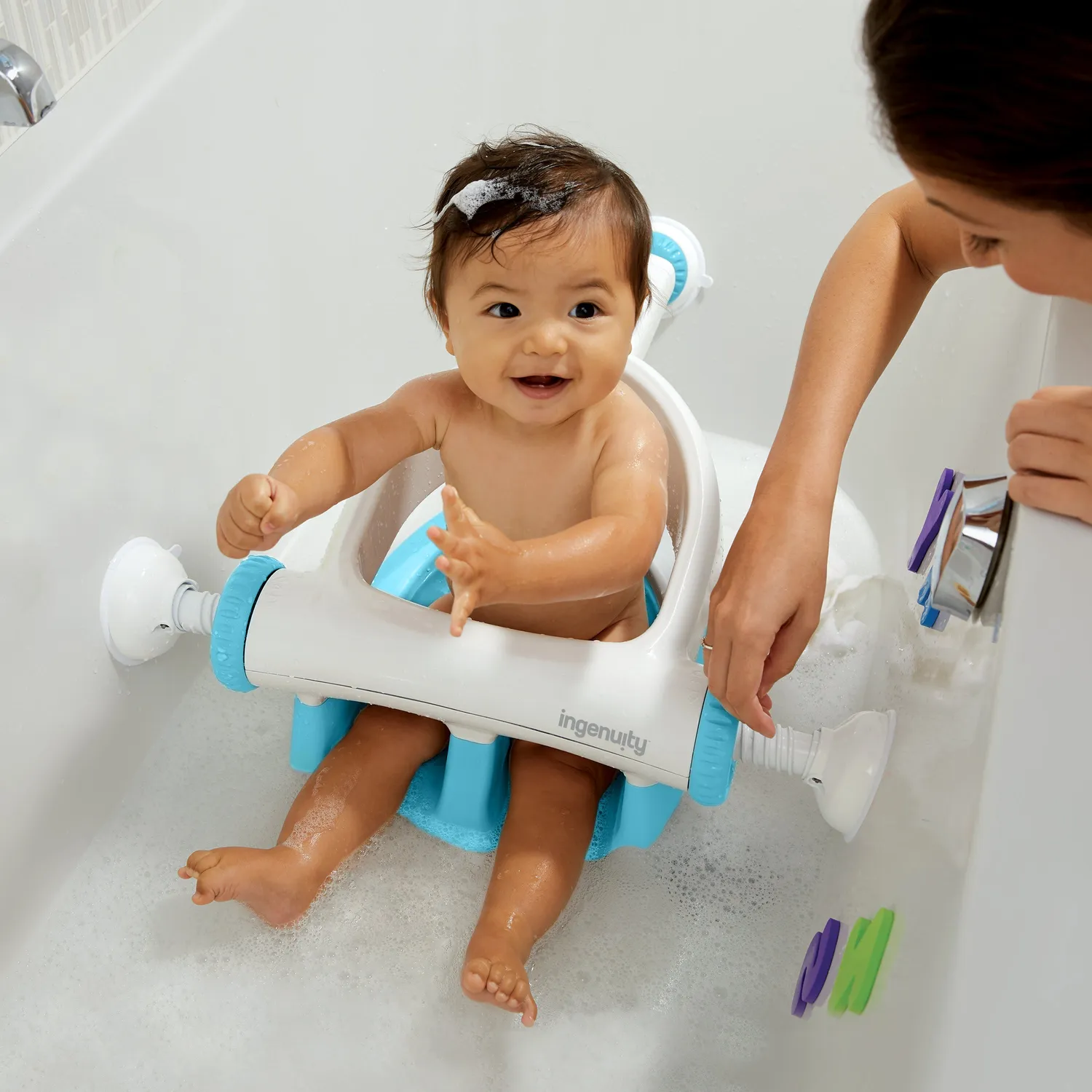 Ingenuity My Bath Seat Badesitz Aqua für Standardwanne