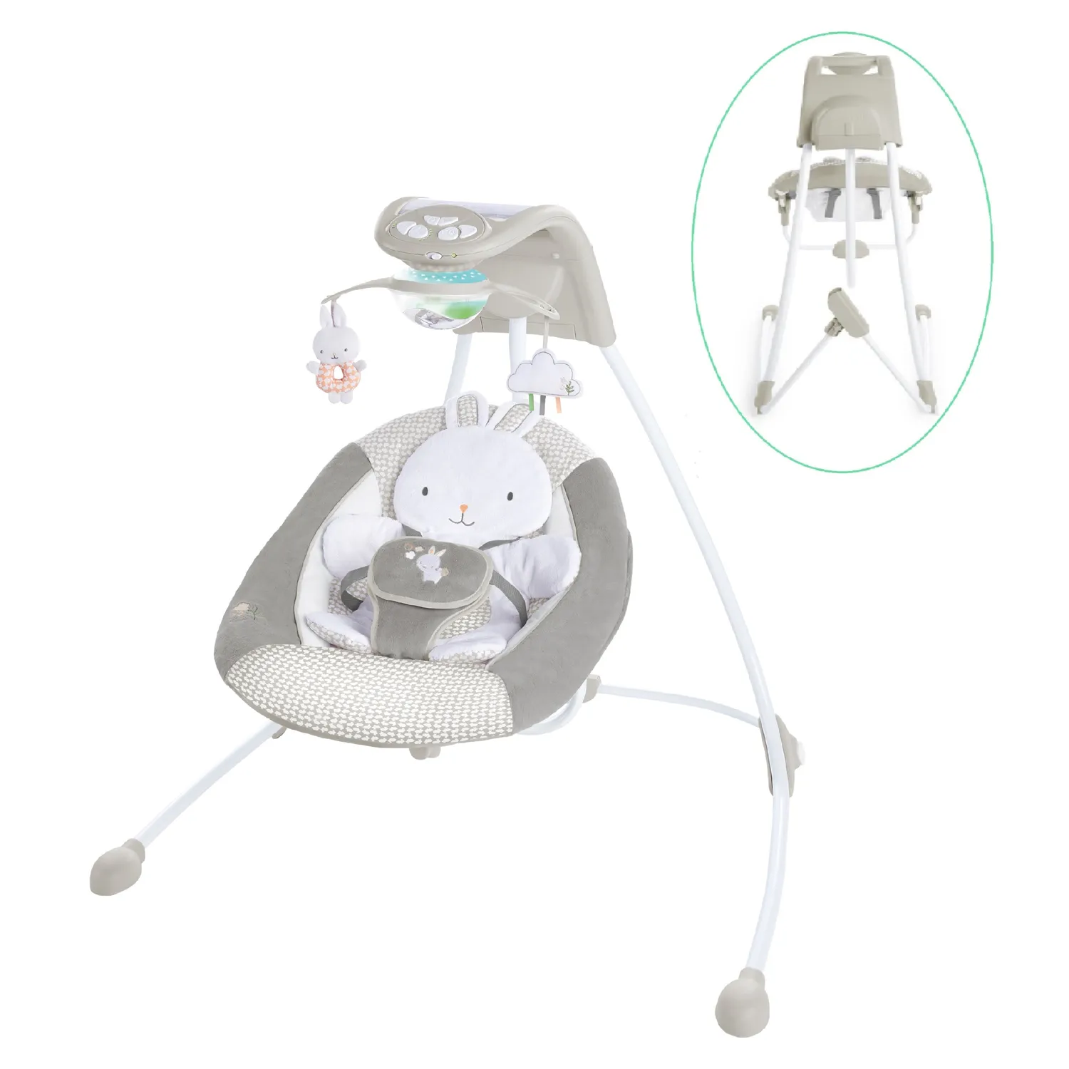 Ingenuity InLighten Twinkle Tails Babyschaukel mit Licht-Mobile