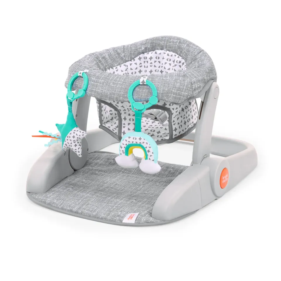 Bright Starts Learn-to-Sit Bodensitz 2 Positionen grau 4-12 Monate