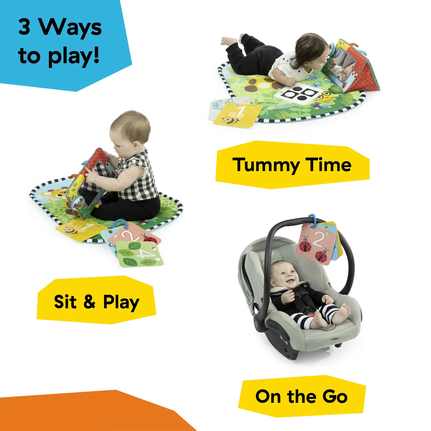 Baby Einstein Discovery Garden Krabbeldecke mit Spiegel faltbar