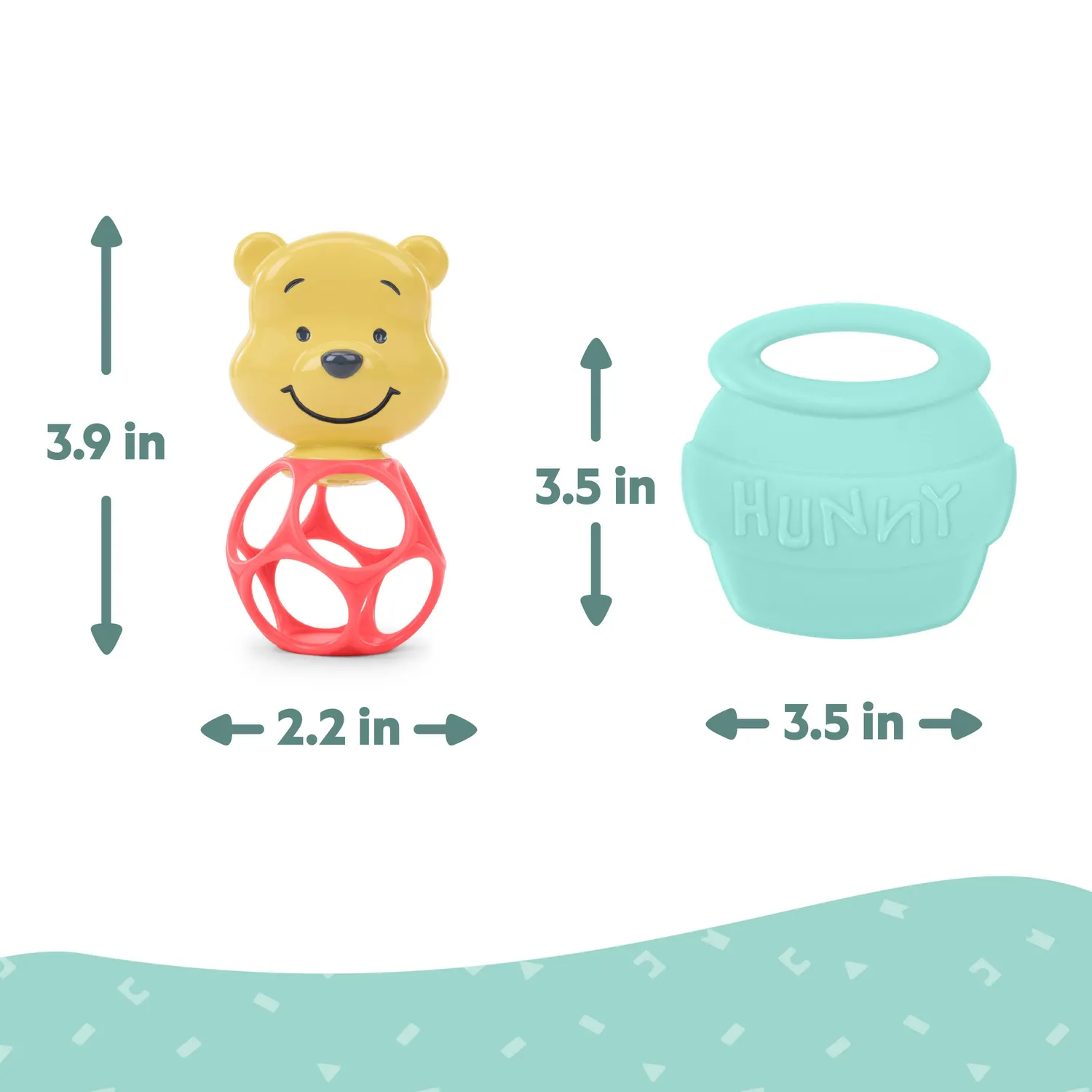 Disney Baby Winnie Puuh Hunny & Shake Rassel Beissring 2er Set