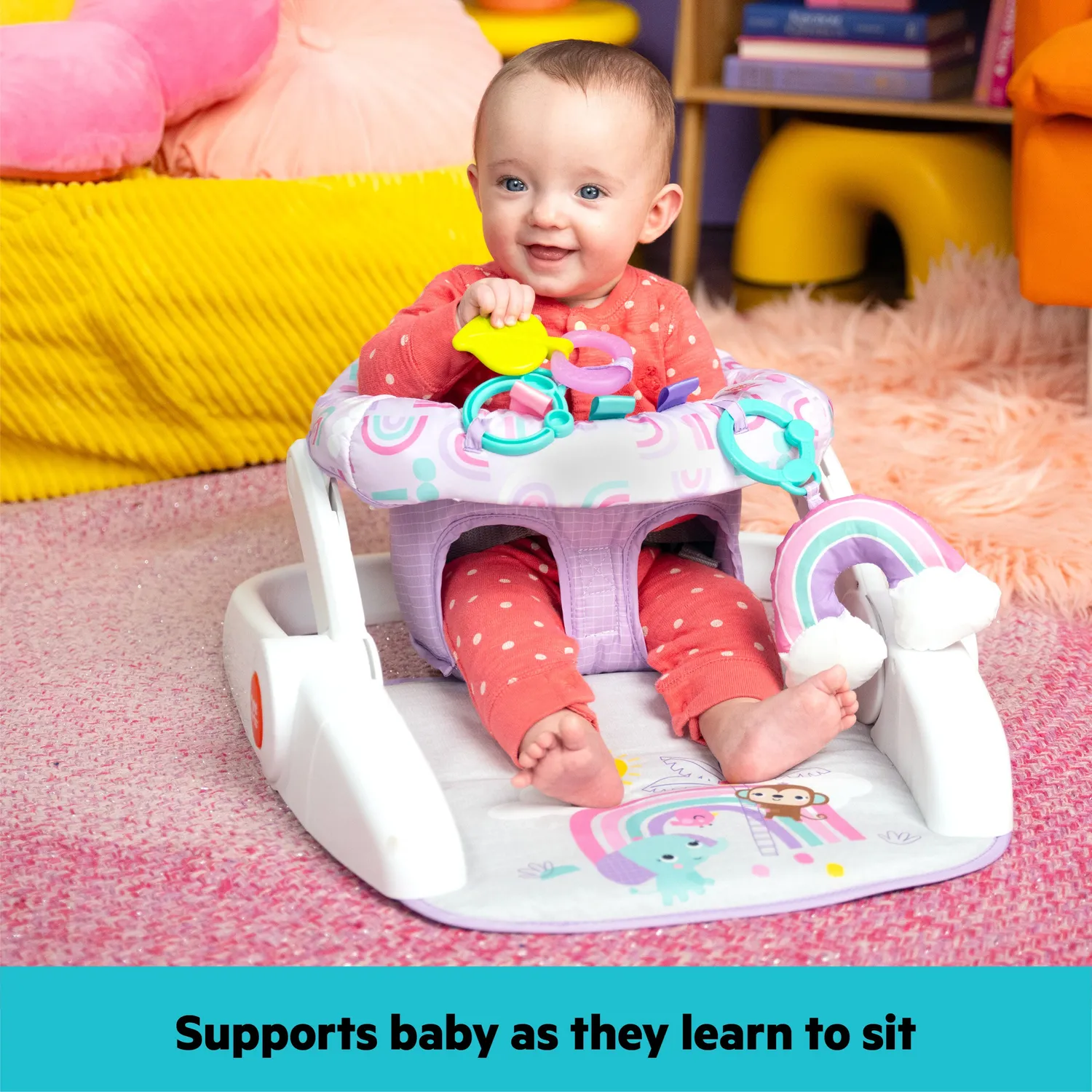 Bright Starts Learn-to-Sit Bodensitz Purple Paradise