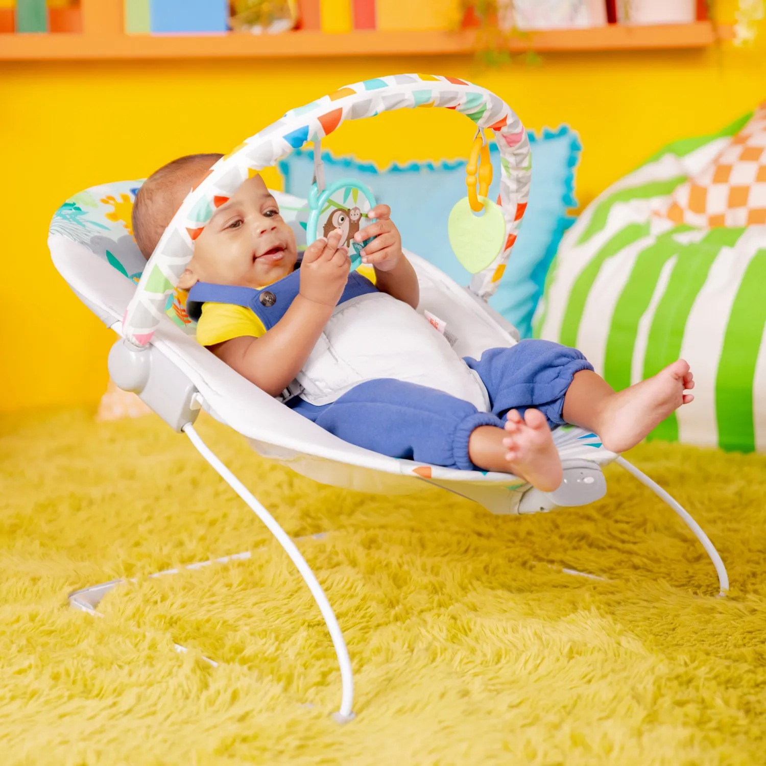 Bright Starts Safari Fun Babywippe mit Vibration