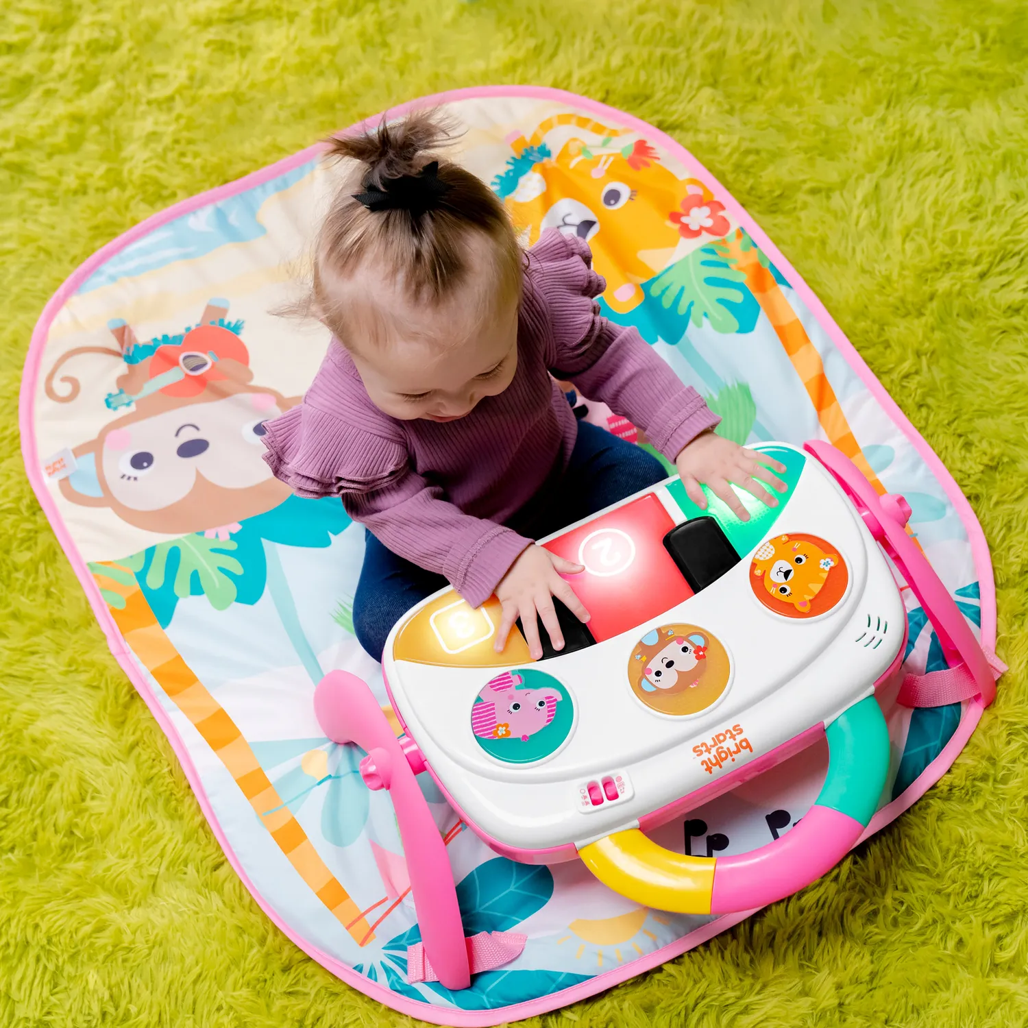 Bright Starts 4-in-1 Groovin Kicks Spieldecke Klavier Floral
