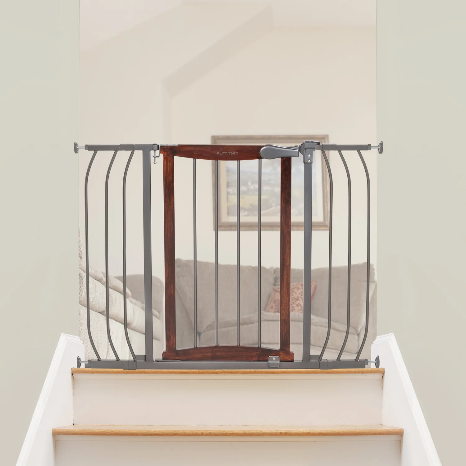 Summer Infant Anywhere Decorative Walk-Thru Gitter Walnuss 71-108cm