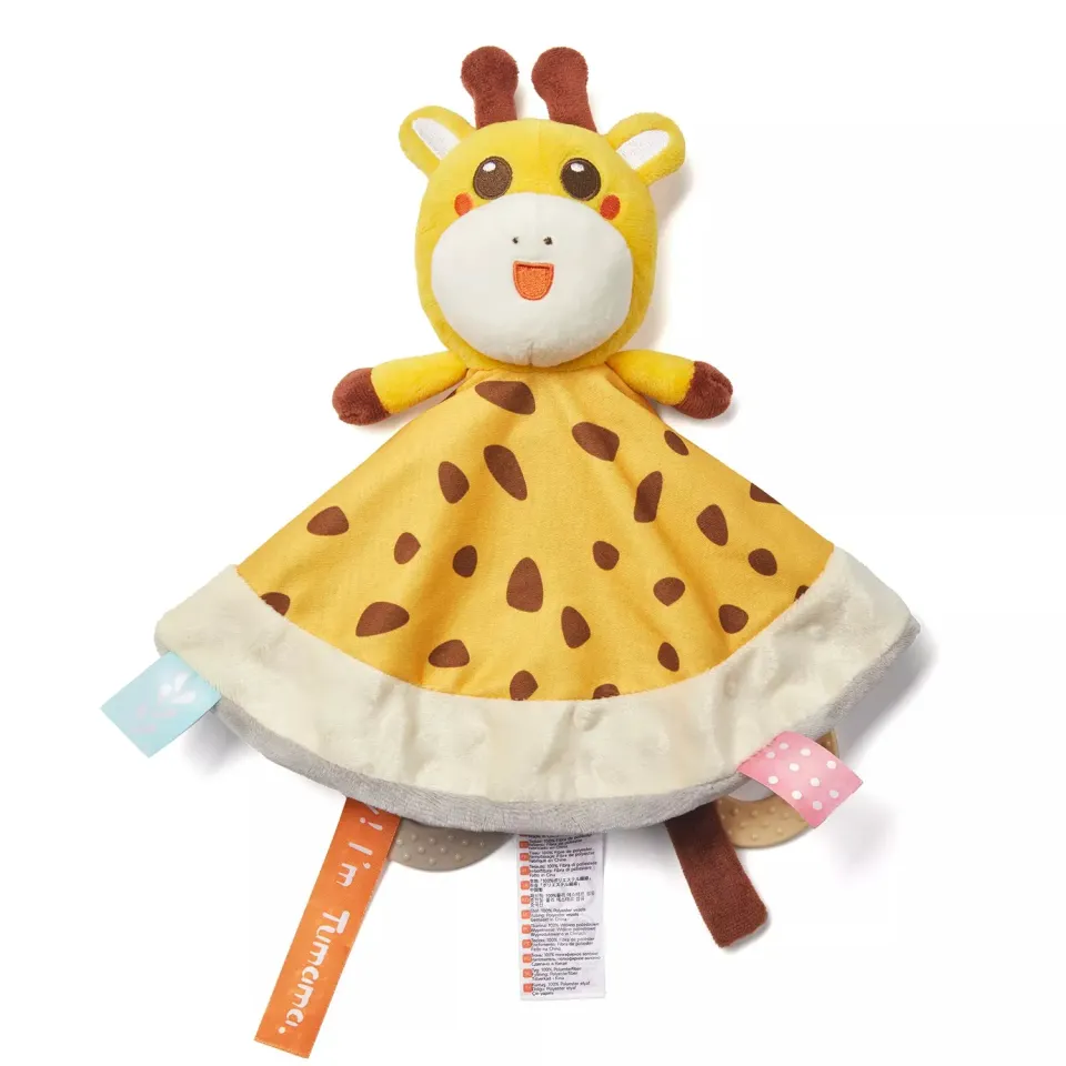 TUMAMA Giraffe Schnuffeltuch Baby mit Beißring
