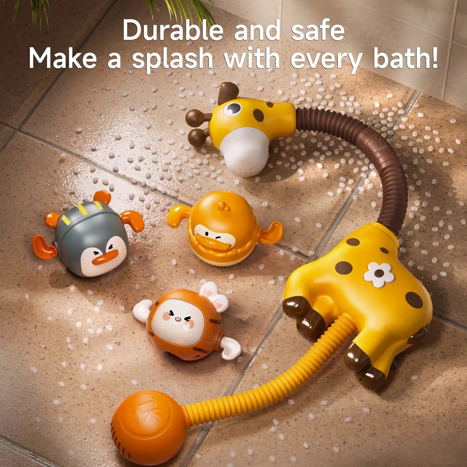 TUMAMA Giraffe Bade-Spielzeug Set mit Dusche