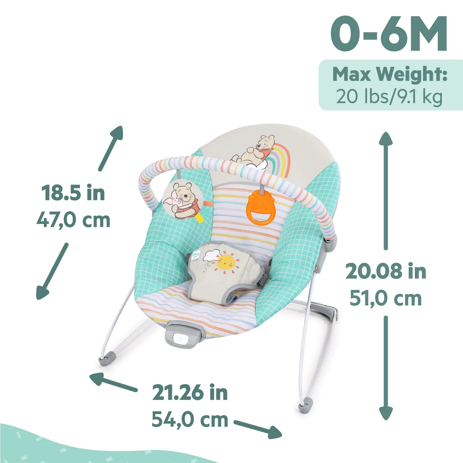 Disney Baby Winnie the Pooh Hunny Hues Babywippe mit Vibration
