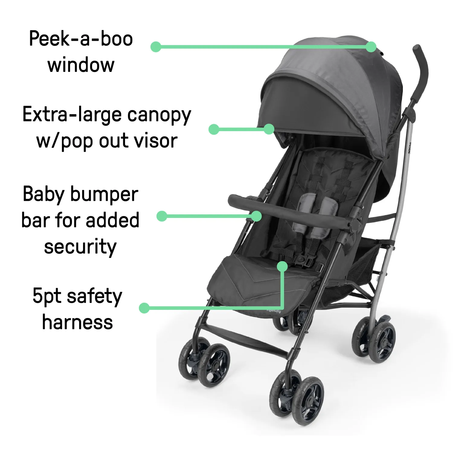 Ingenuity 3Dlite Jewel Buggy grau leicht 6,3 kg