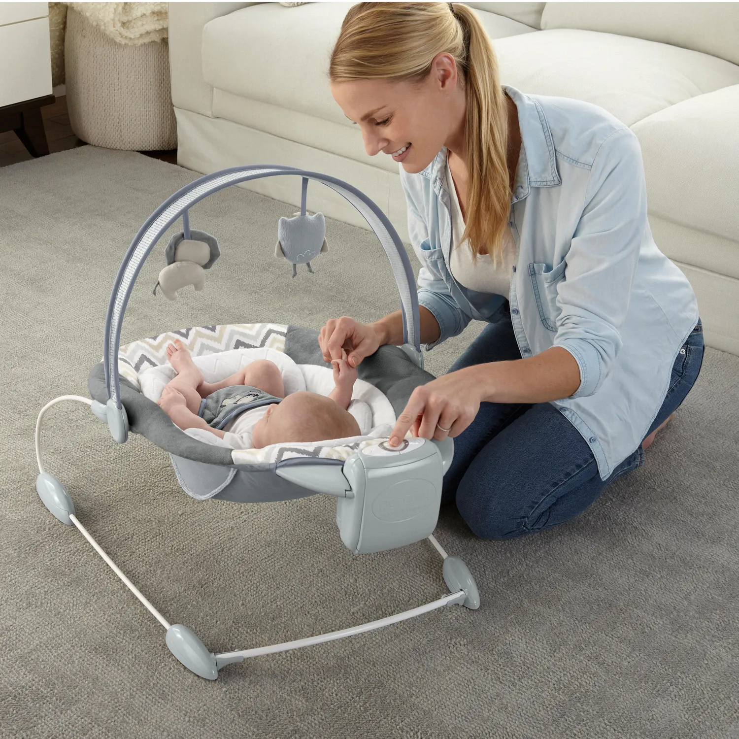 Ingenuity SmartBounce Babywippe Braden automatisch 2 Stufen