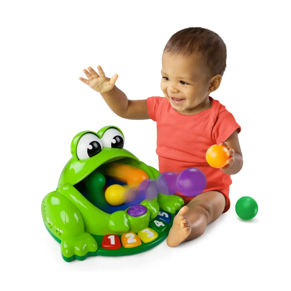 Bright Starts Pop & Giggle Pond Frog Ball Popper Frosch 6 Bälle