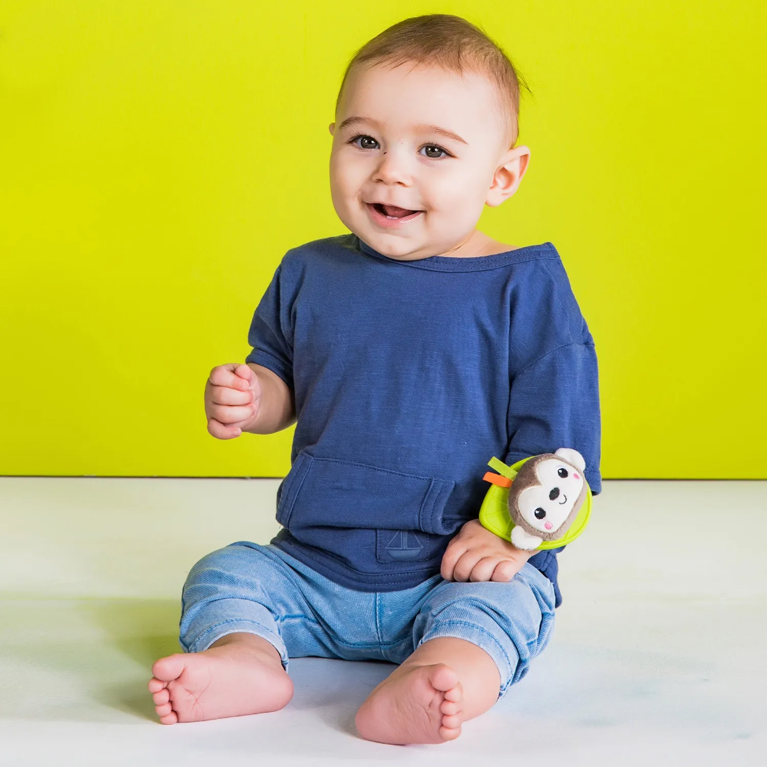 Bright Starts Rattle & Teethe Rassel 2er-Set Affe Elefant