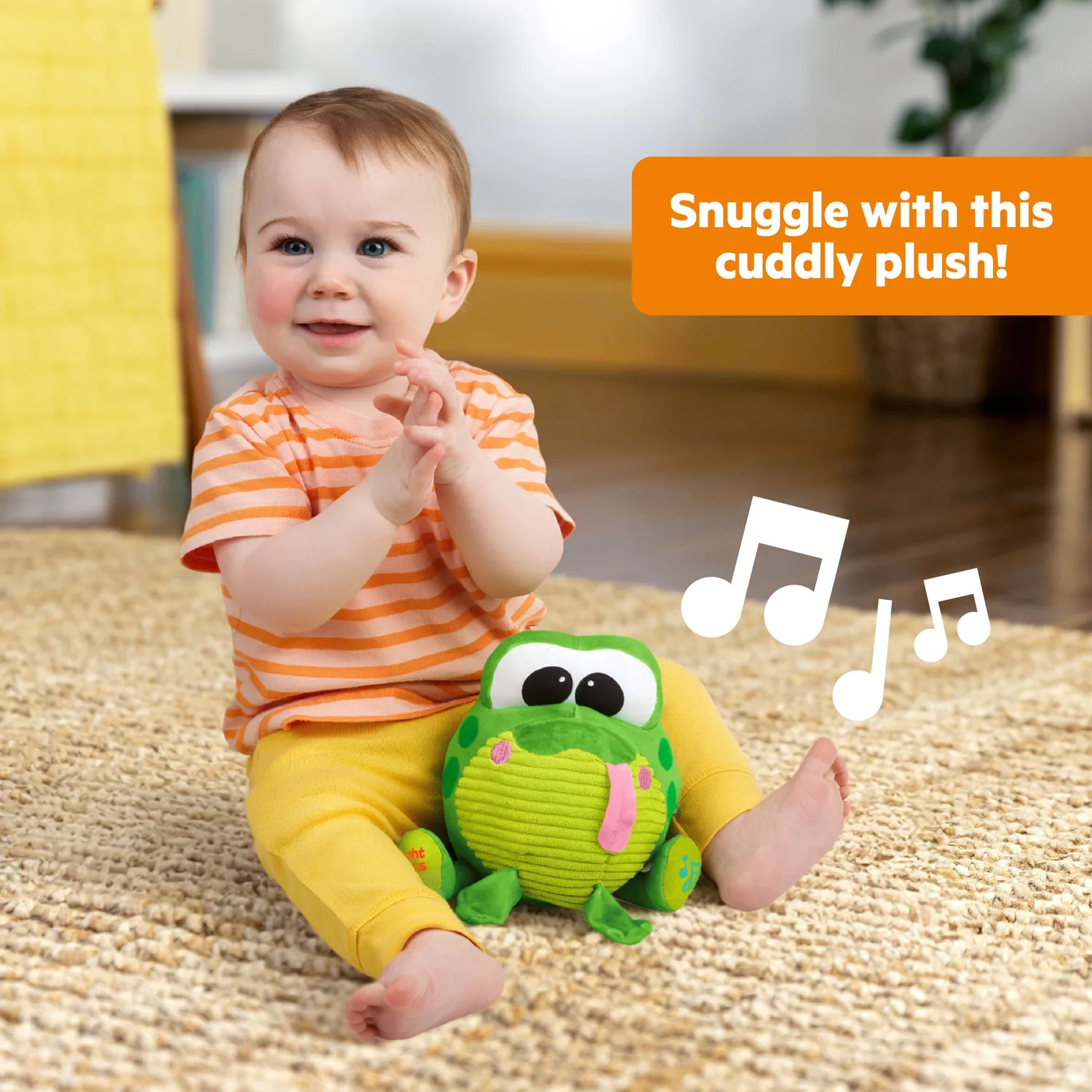 Bright Starts Bop Around Frog Plüschspielzeug mit Musik
