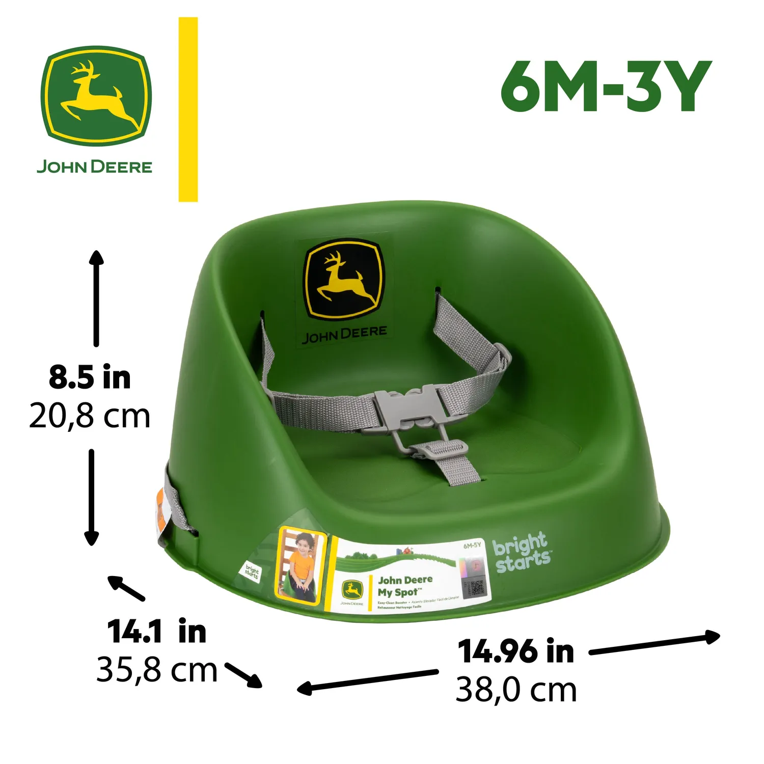 Bright Starts John Deere My Spot Sitzerhöhung Grün 6M+