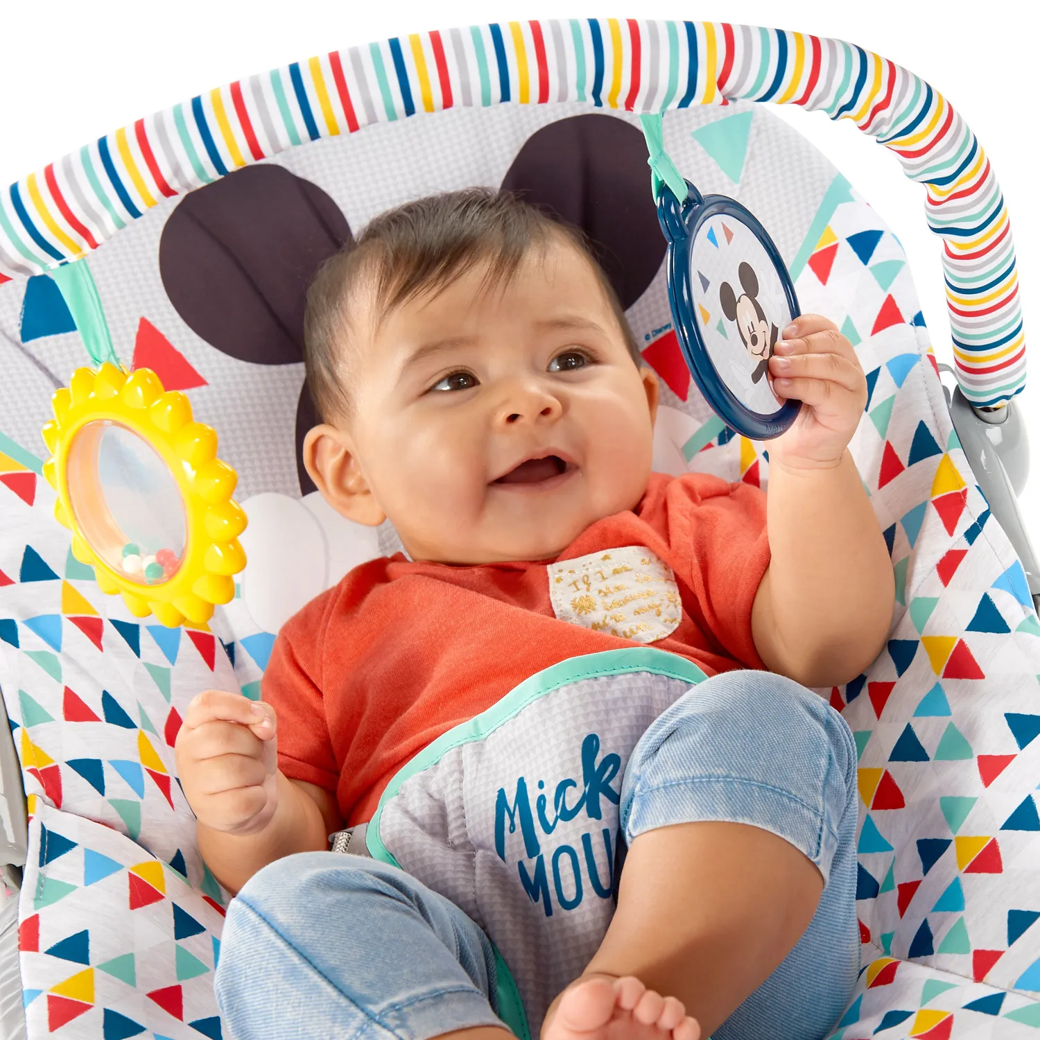 Bright Starts Disney Mickey Wippe Happy Triangles beruhigend