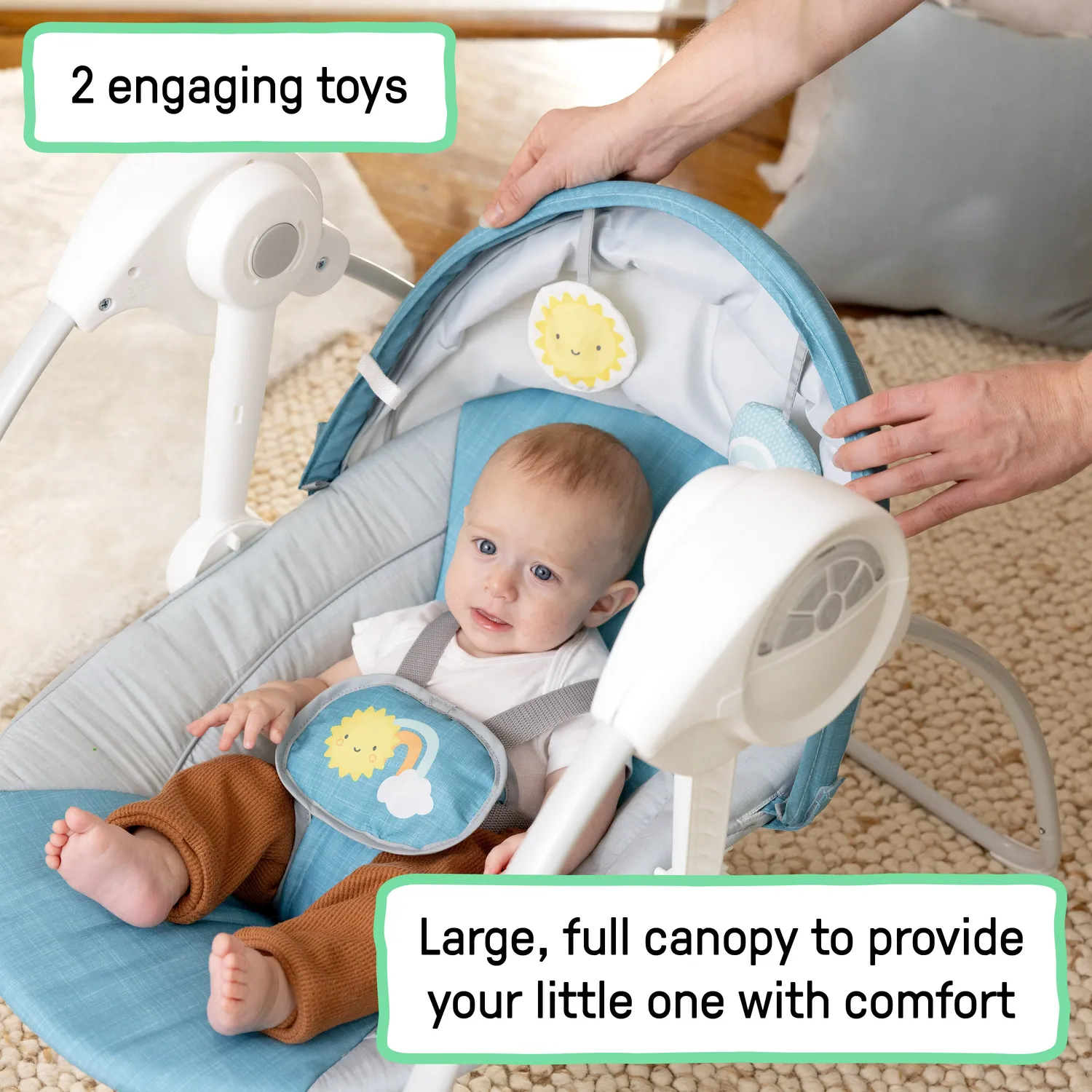 Ingenuity Sun Valley Canopy Babyschaukel Petrol tragbar