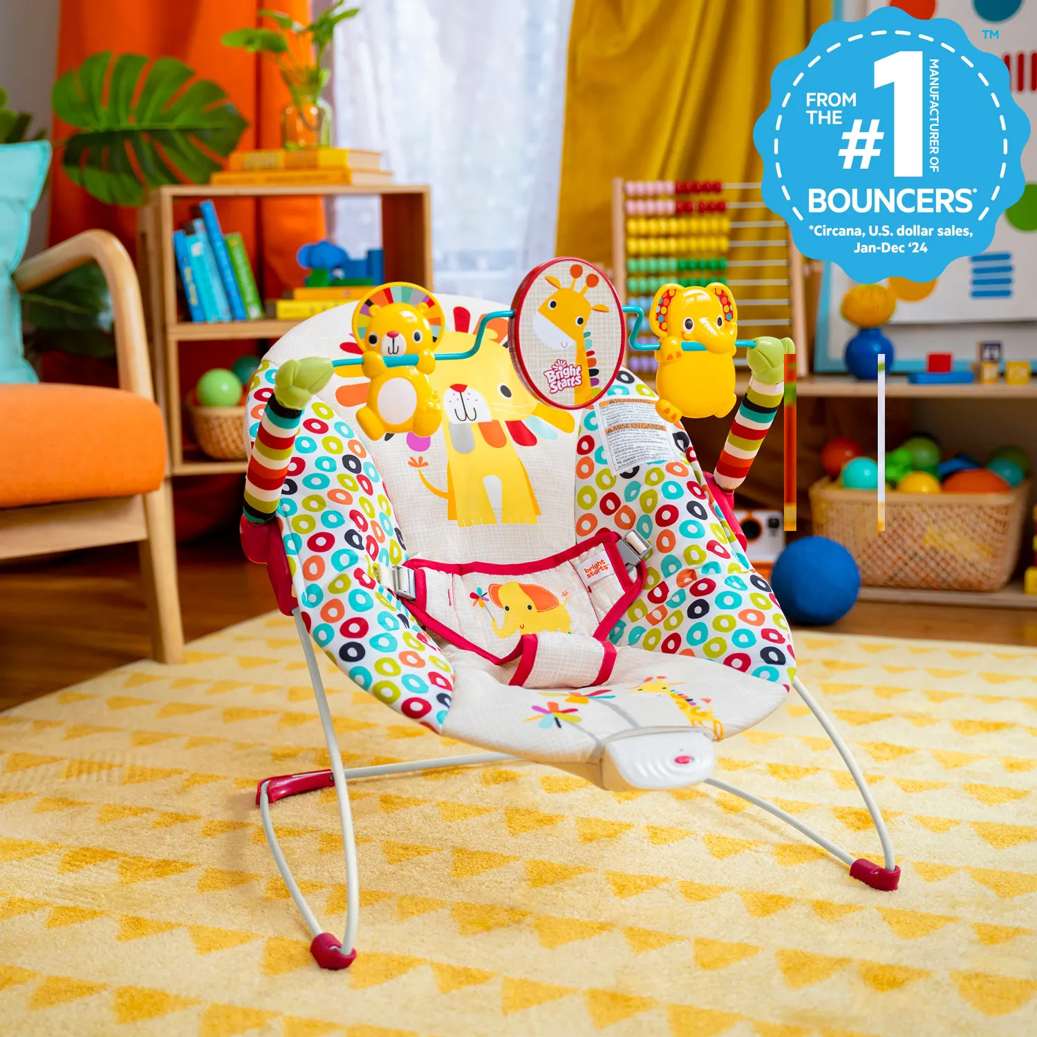 Bright Starts Playful Pinwheels Babywippe Vibration Spielbügel