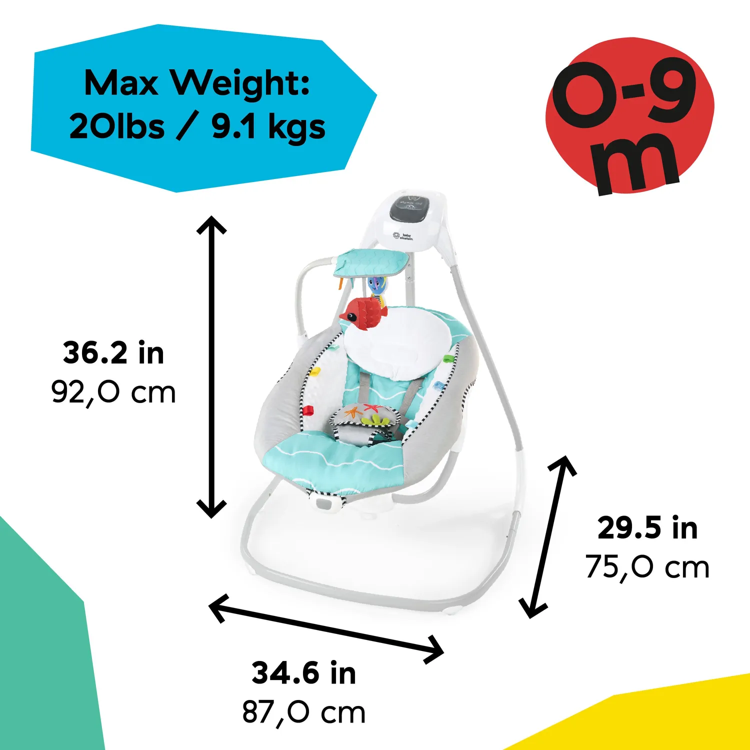 Baby Einstein Ocean Explorers Curious Comfort Babyschaukel grau