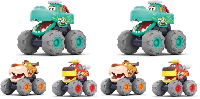HOLA Monstertruck Autos 3 Stück Push and Go bunt