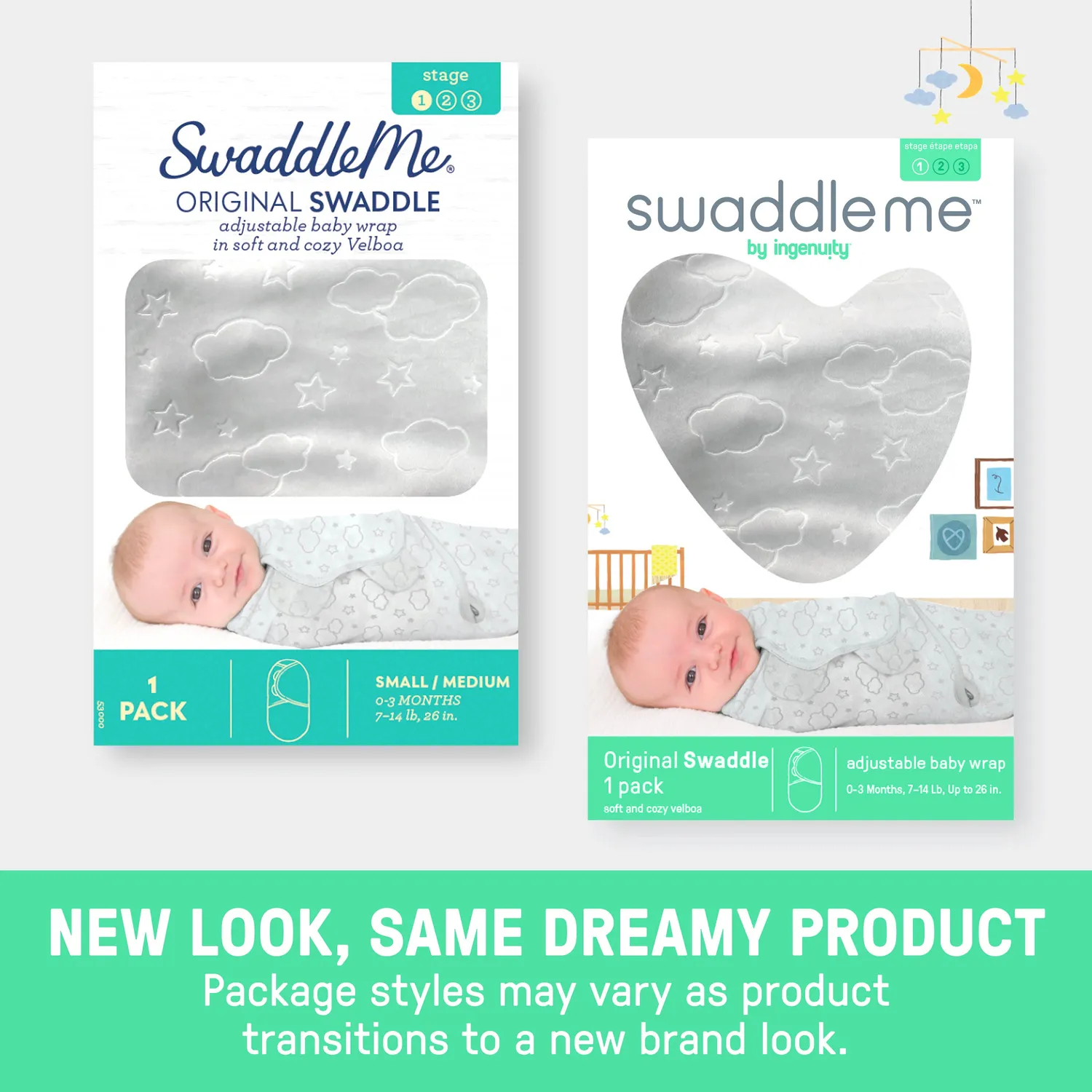 SwaddleMe Original Pucktuch 0-3 Monate Wild One 3er Baumwolle