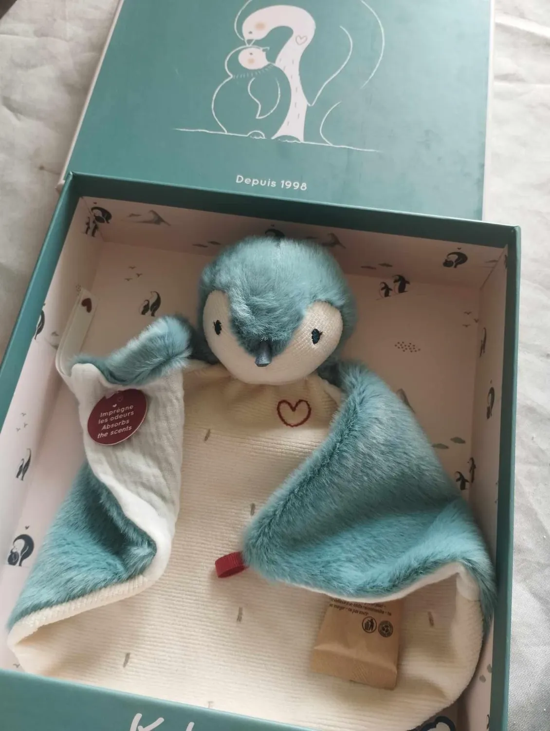 Kaloo Complices Pinguin Schnuffeltuch rosa 23 cm beruhigend