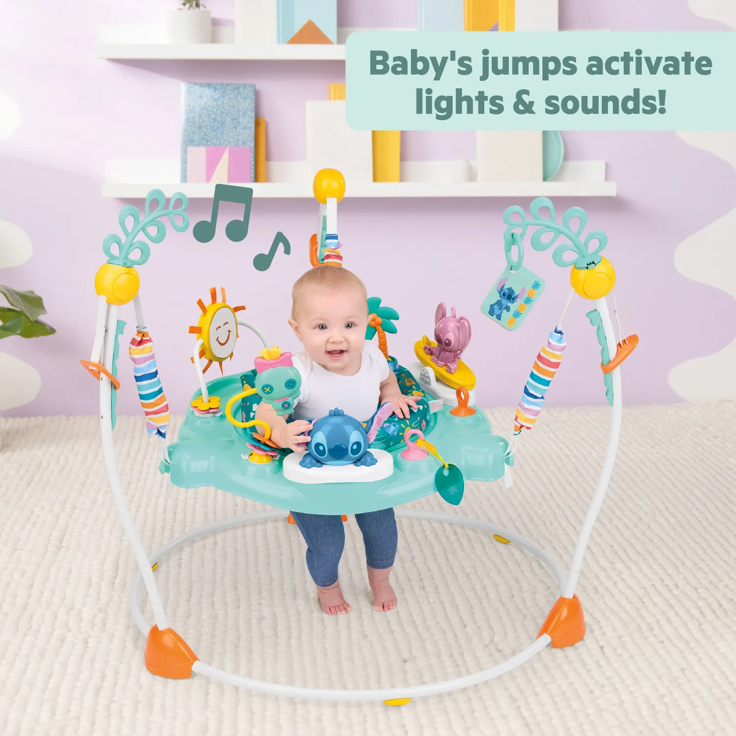 Bright Starts Little Ohana Stitch Babyhopser mit Musik