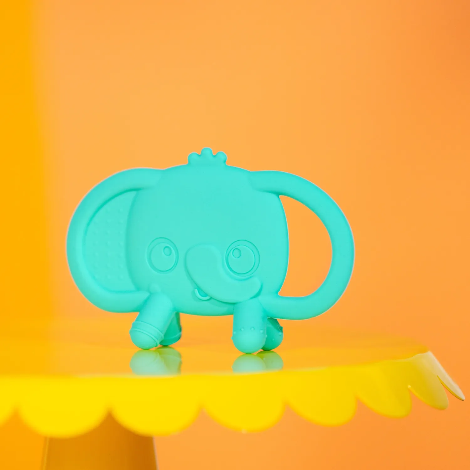 Bright Starts Tame Your Tusks Beifring Elefant Blau Silikon BPA-frei