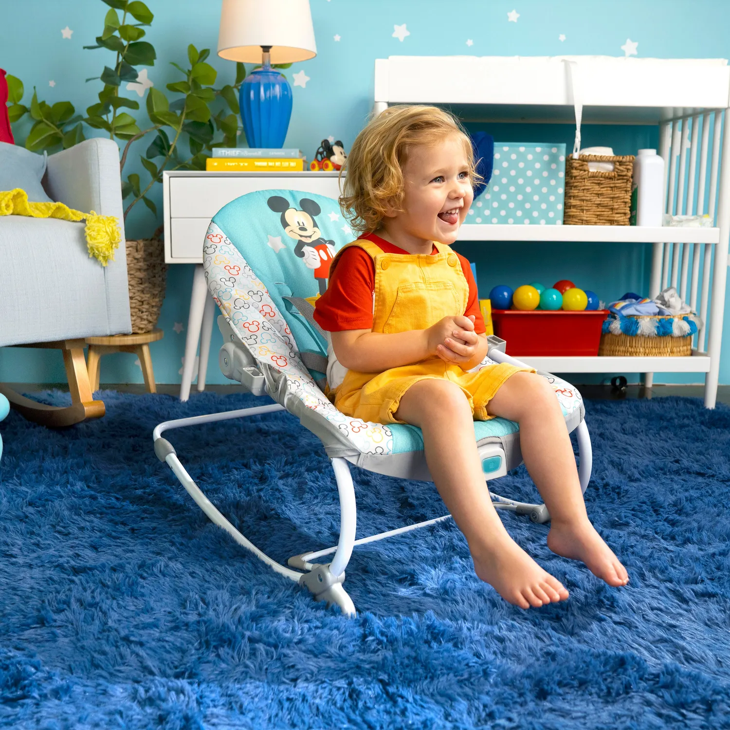 Bright Starts Disney Mickey Baby Rocker Wippe Vibration