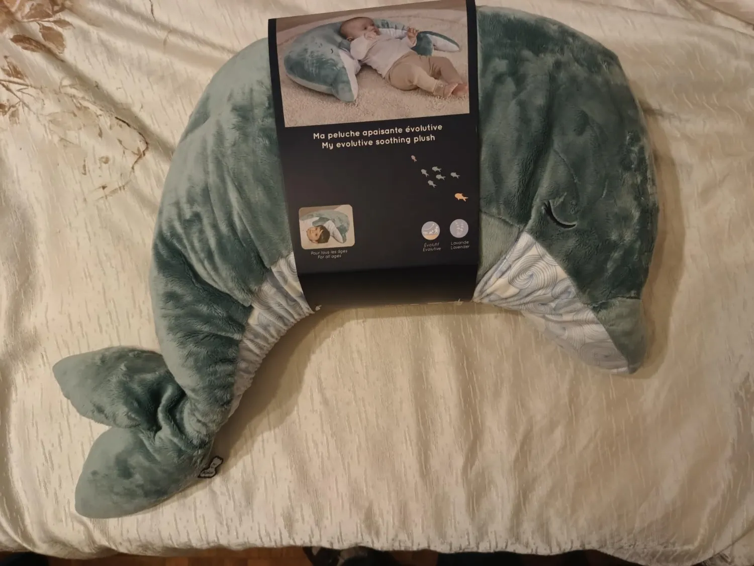 Kaloo Petit Calme Plüschdelfin Kuscheltier 60 cm grün