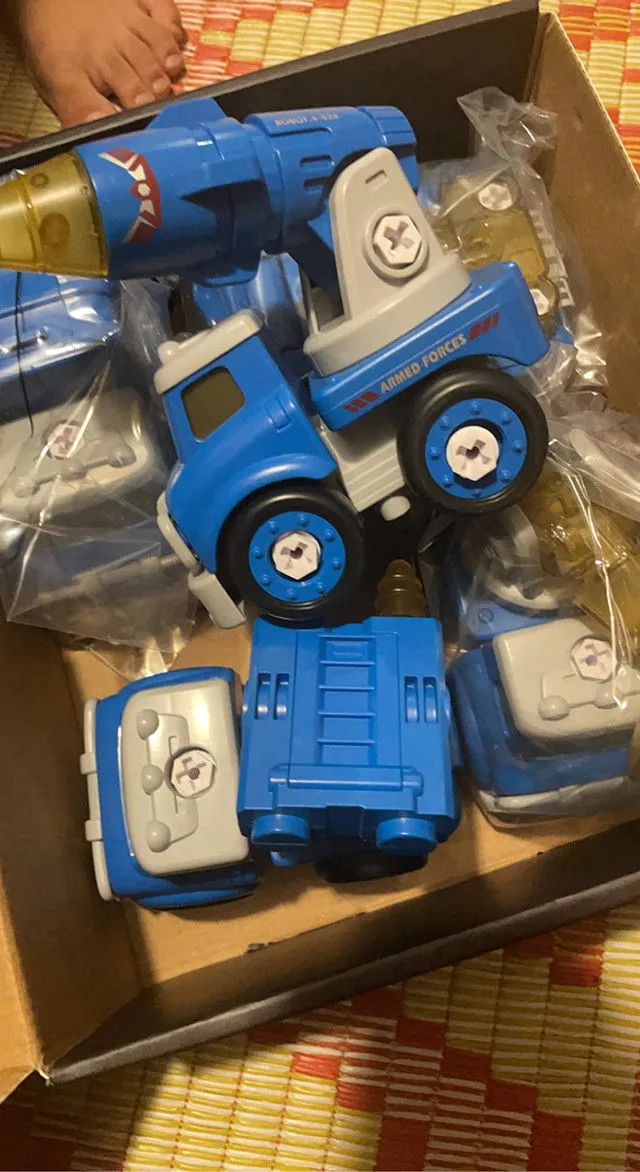 hahaland 5 in 1 Roboter Spielzeug blau zerlegbar