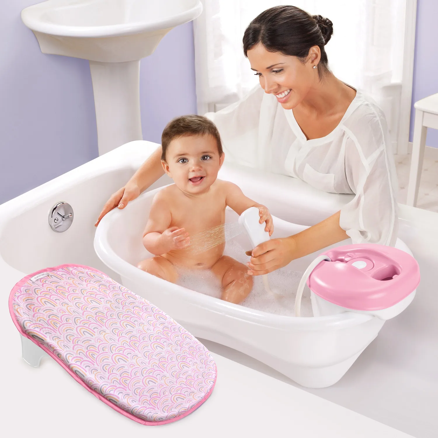 Summer by Ingenuity Rainbow Splash Badewanne mit Dusche