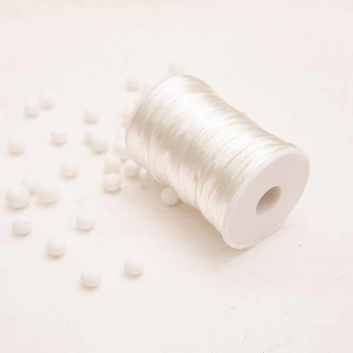 let's make Satinschnur Bastelschnur Weiß 100 m 2,5 mm