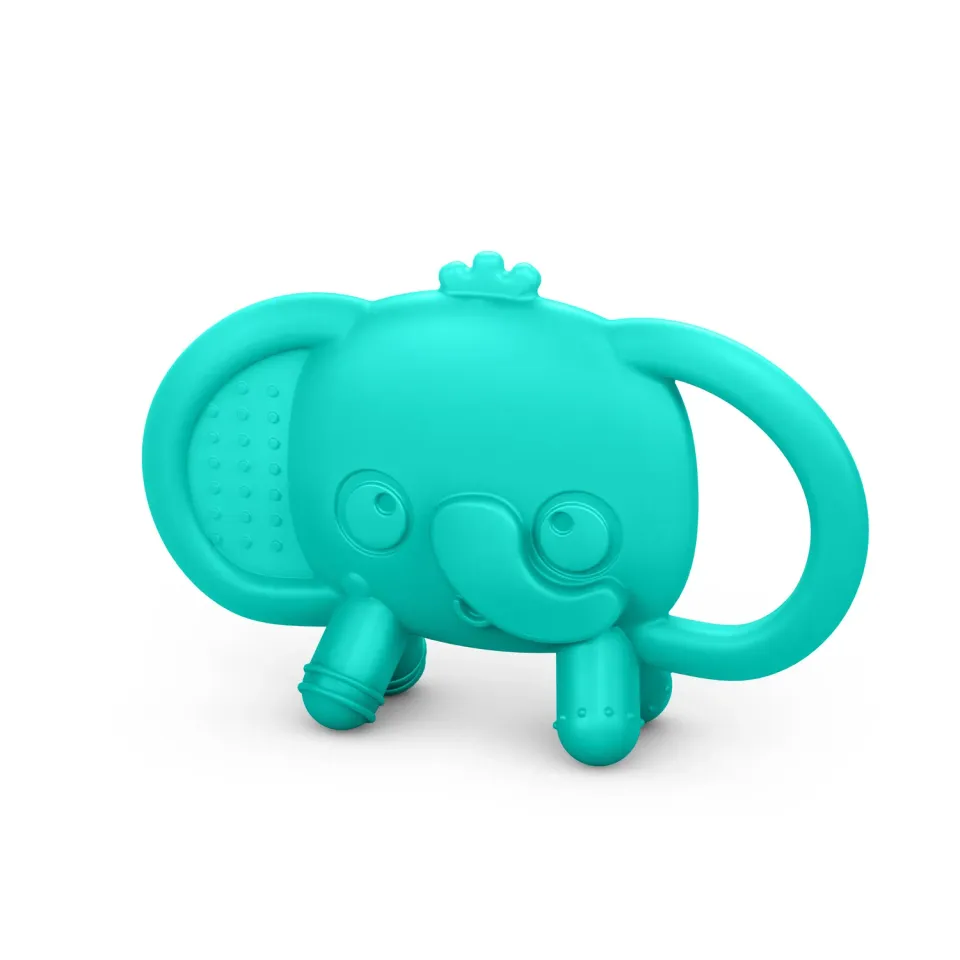 Bright Starts Tame Your Tusks Beifring Elefant Blau Silikon BPA-frei
