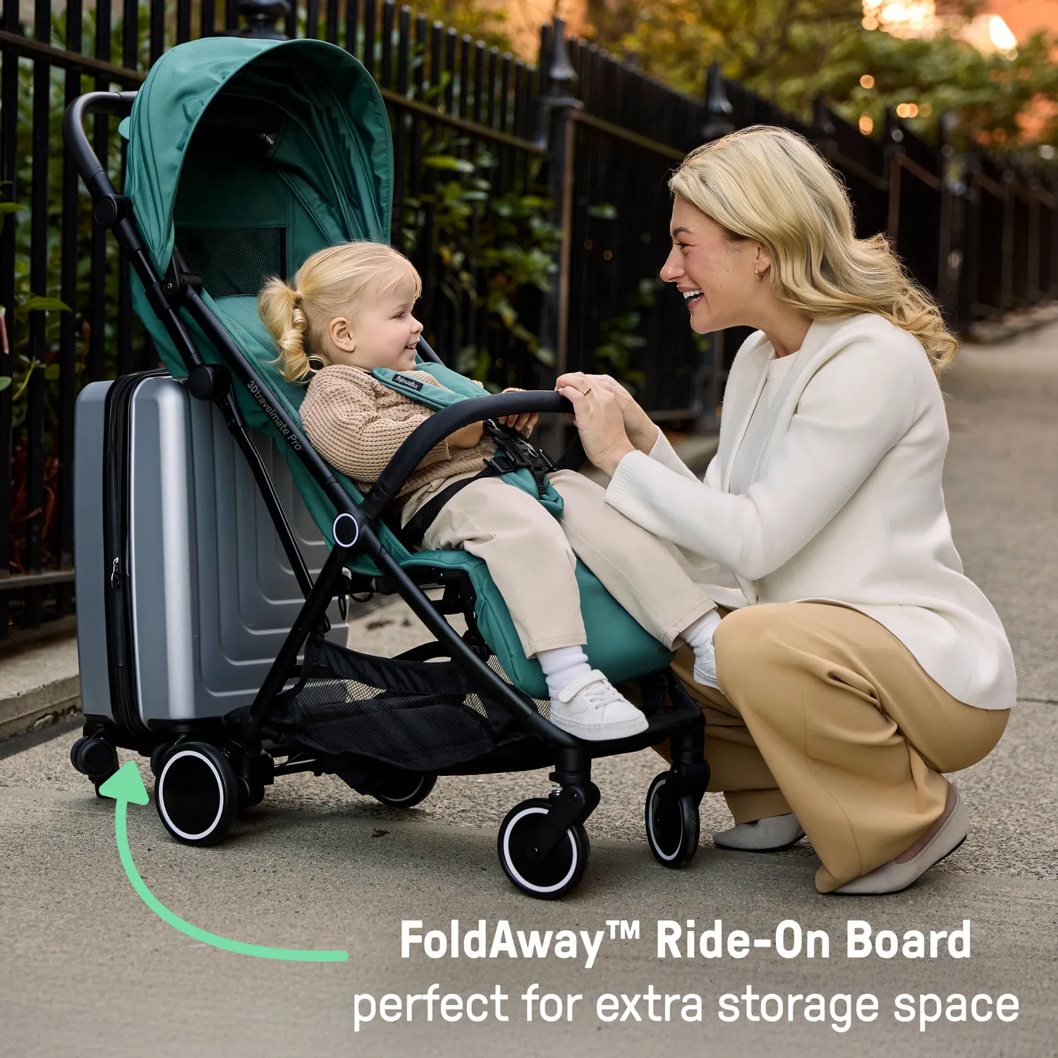 Ingenuity 3D Travelmate Pro Reisebuggy mit Trittbrett kompakt