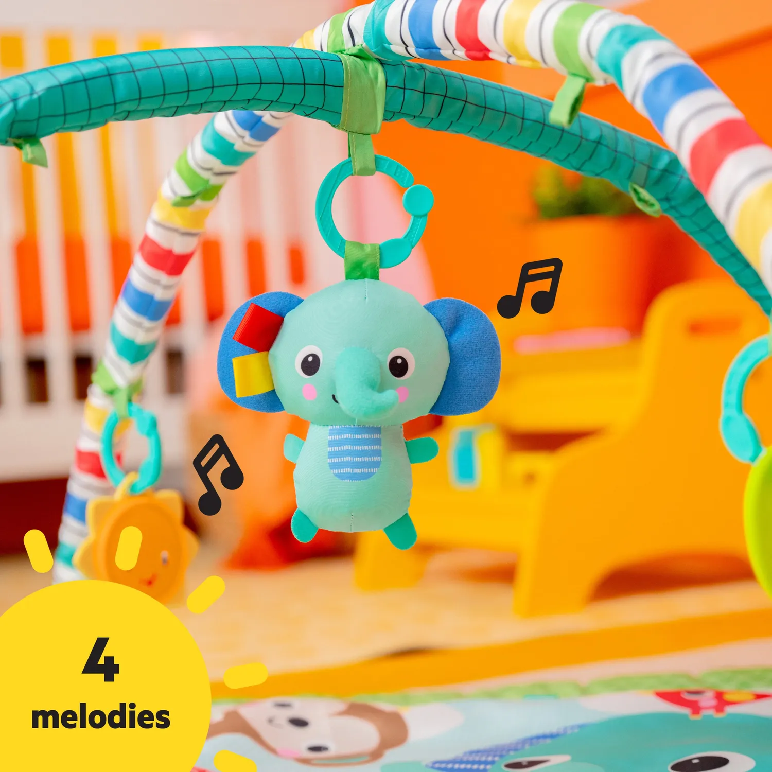 Bright Starts Wild Wiggles Spielbogen grün waschbar